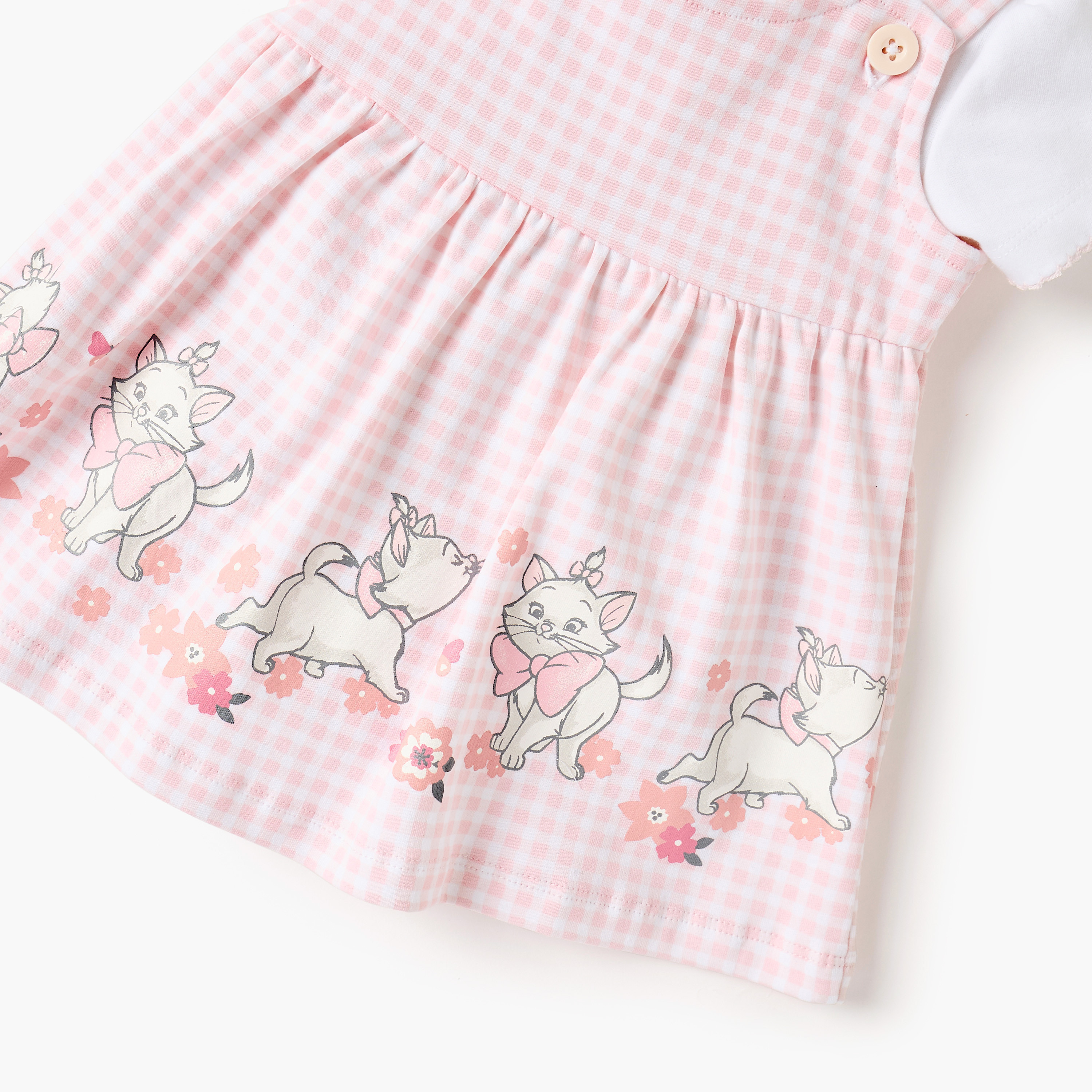 Disney Marie Print Dress Dungaree and Romper Set-baby-girls-clothing-rompers-image-5