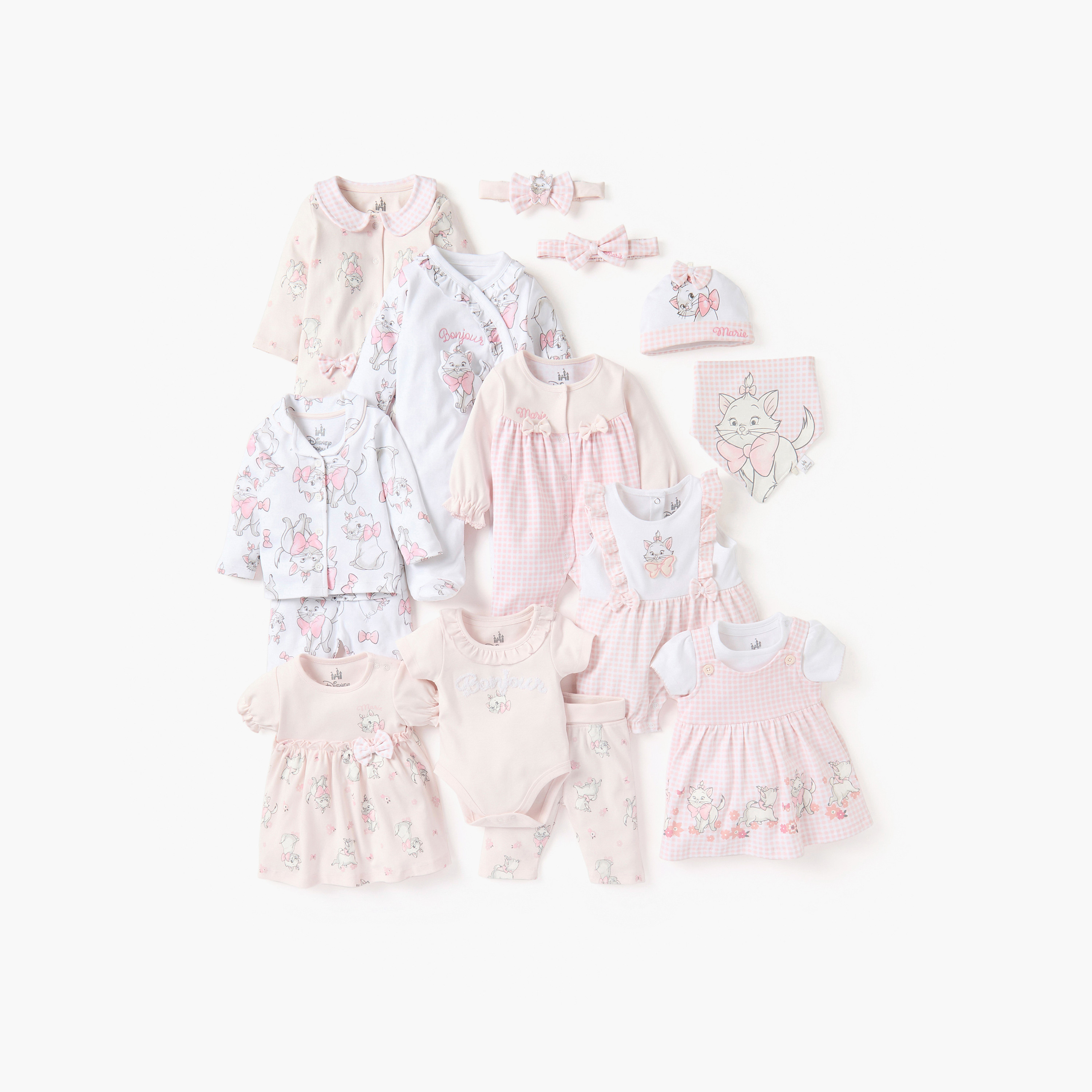 Disney Marie Print Dress Dungaree and Romper Set-baby-girls-clothing-rompers-image-6
