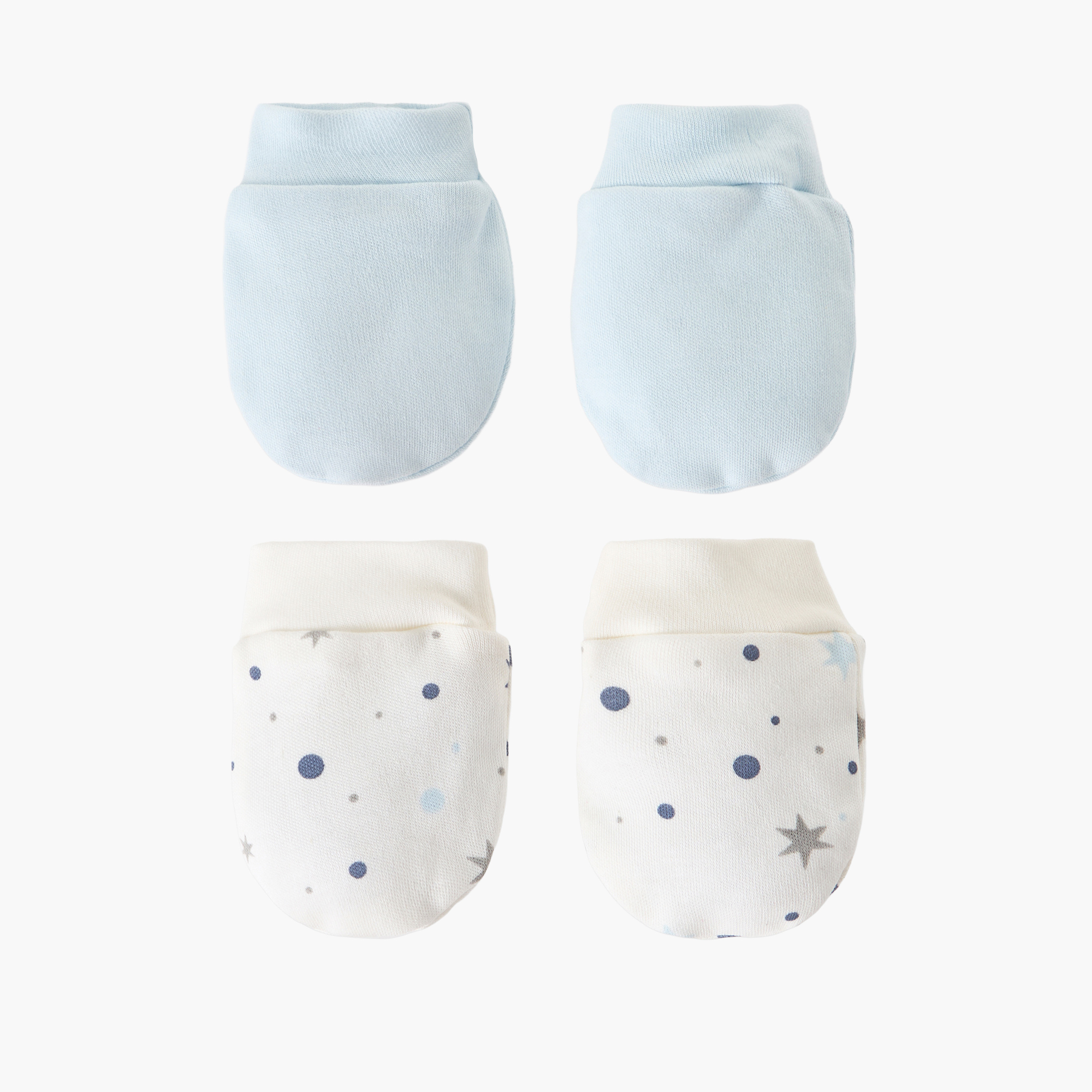 طقم قفازات بطبعات متنوعة من قطعتين من جونيورز-baby-boys-accessories-mittens-image-1