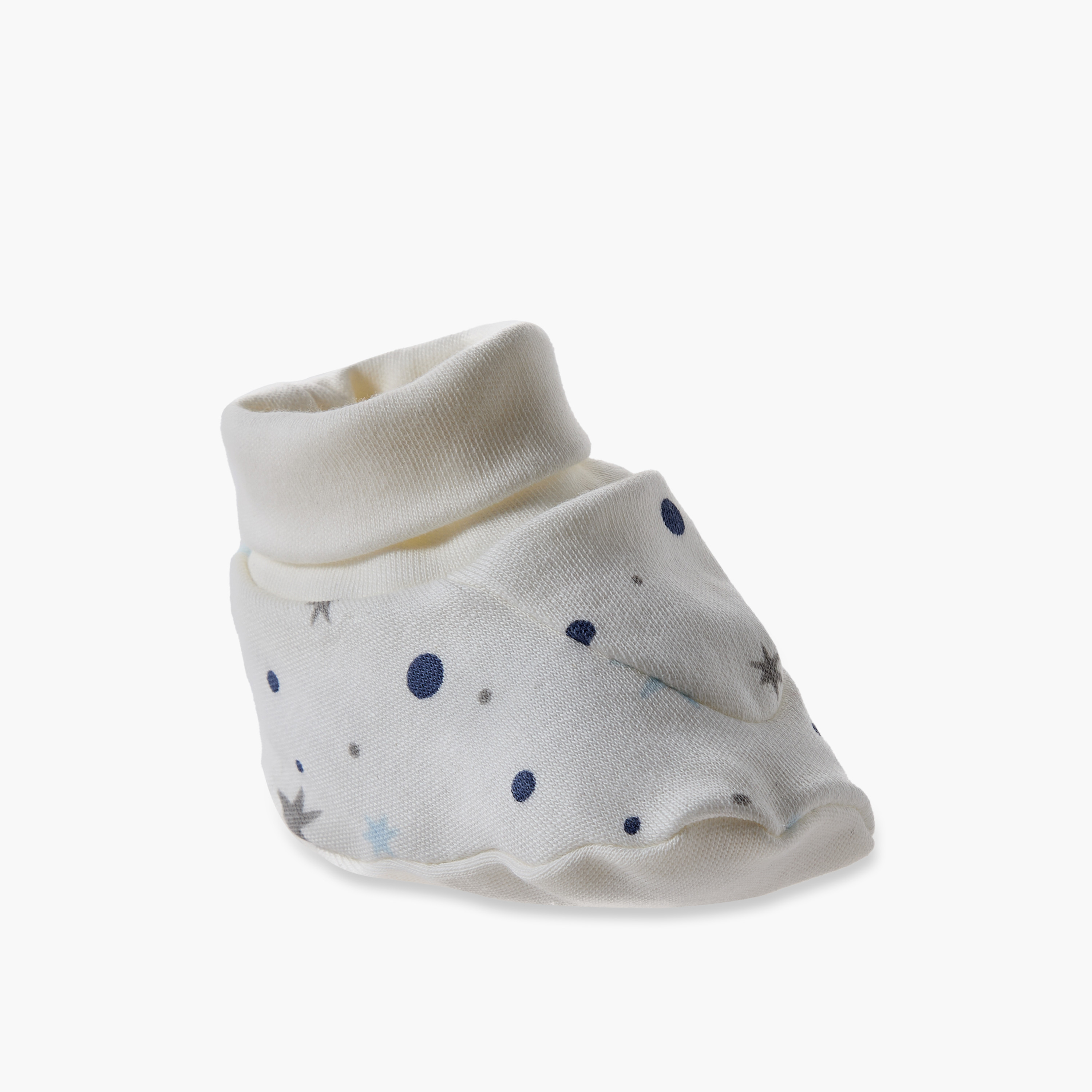 Pack of 2 Juniors Booties with Cuffed Hem- Assorted Print-baby-boys-shoes-booties-image-2