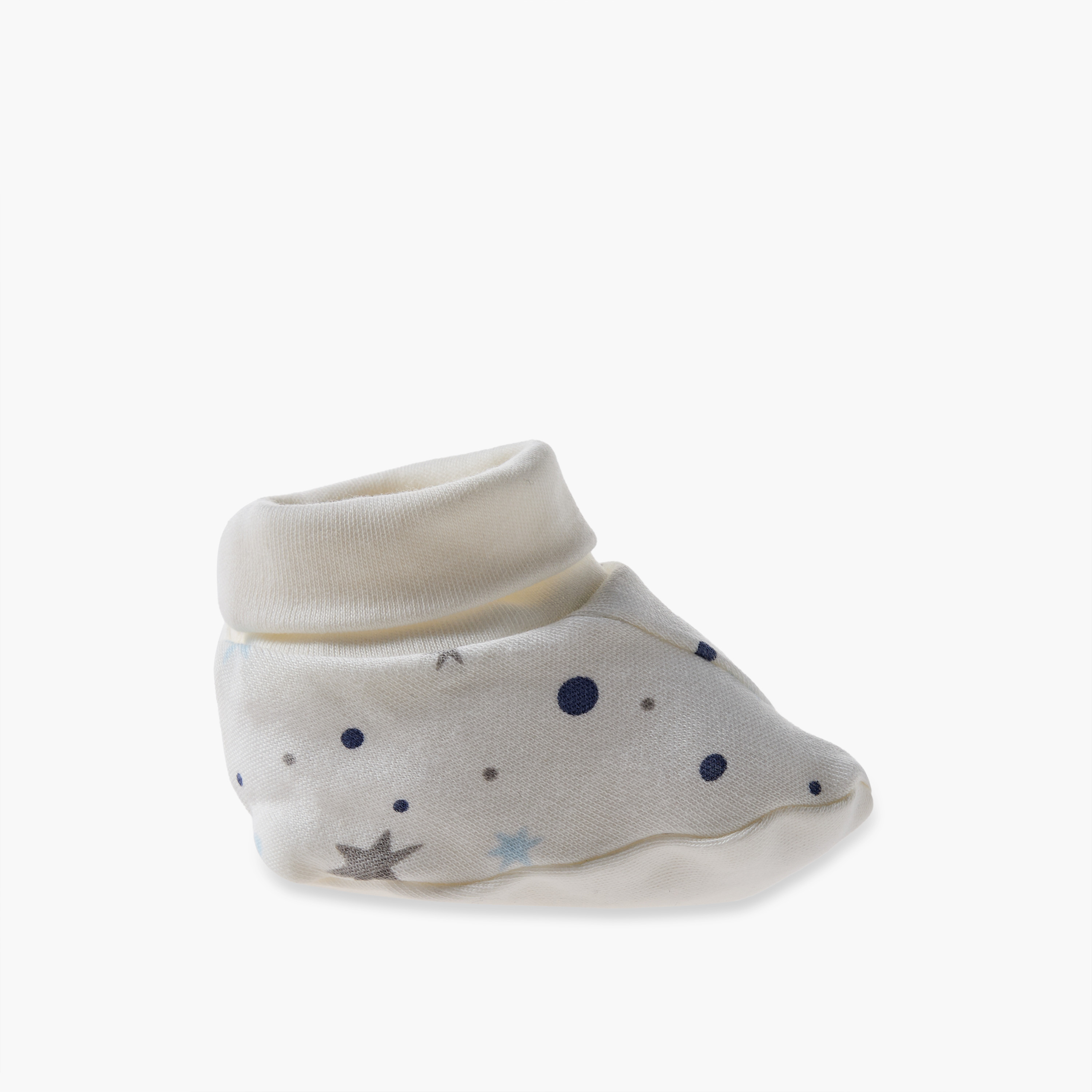 Pack of 2 Juniors Booties with Cuffed Hem- Assorted Print-baby-boys-shoes-booties-image-3