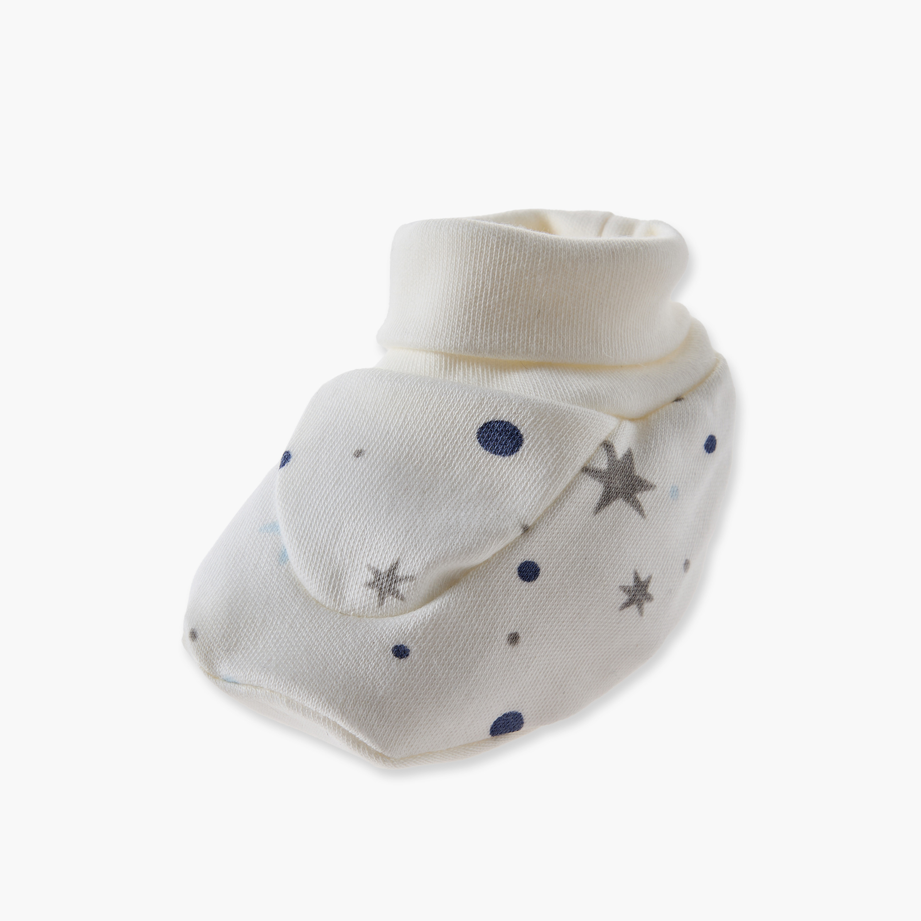 Pack of 2 Juniors Booties with Cuffed Hem- Assorted Print-baby-boys-shoes-booties-image-4