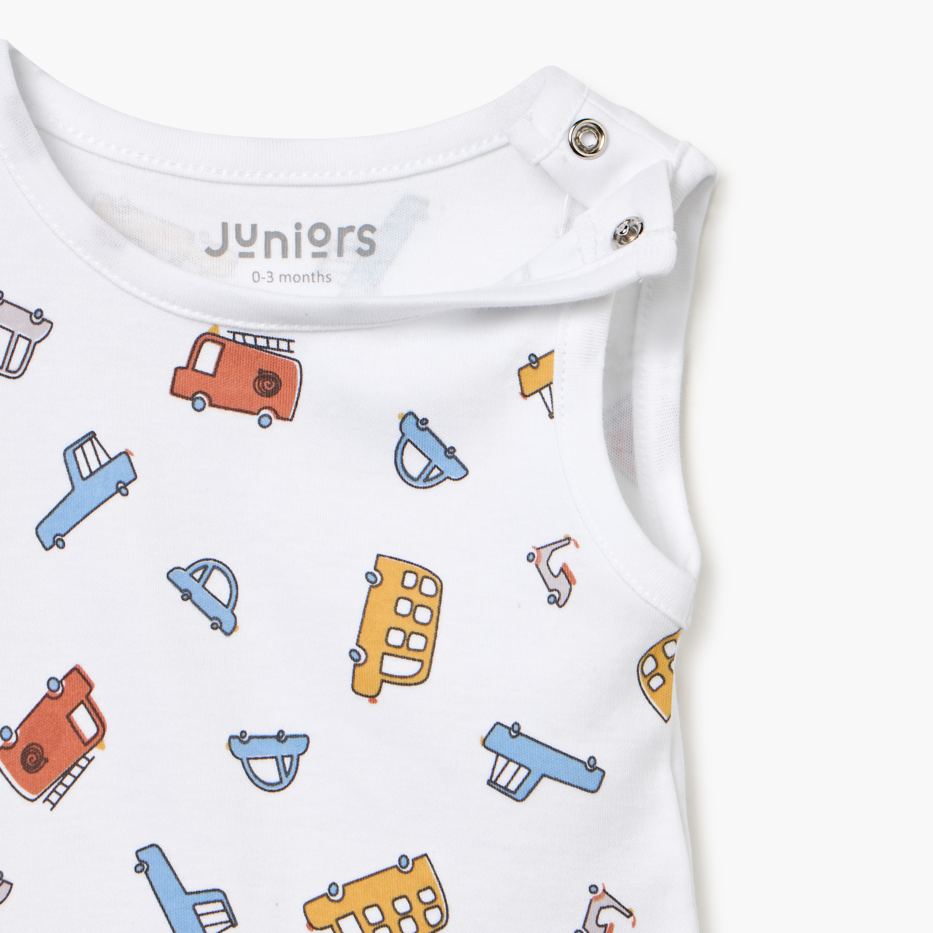 Juniors Printed Sleeveless Bodysuit - Set of 2-baby-boys-clothing-bodysuits-image-4