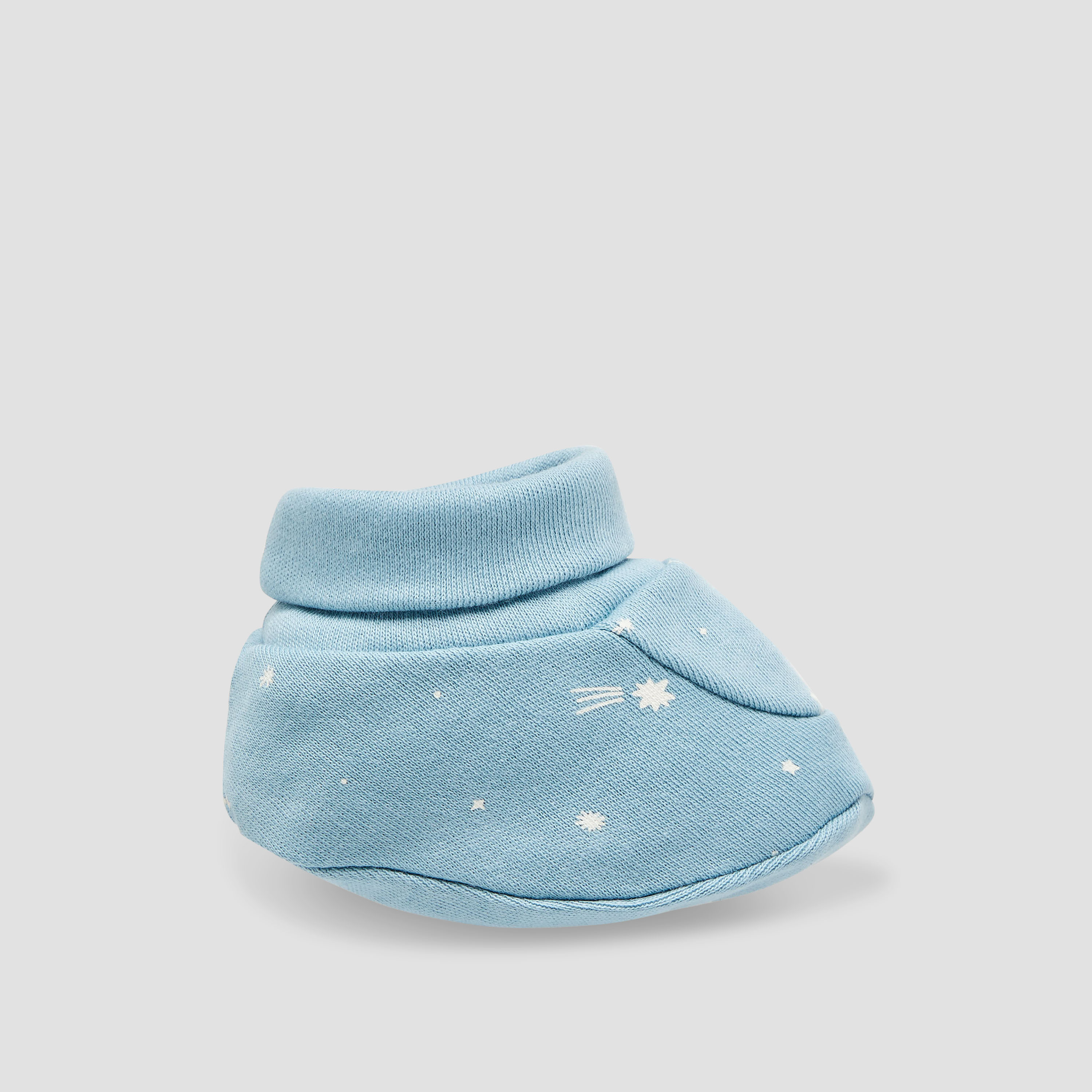 Pack of 2 Juniors Booties with Cuffed Hem, Assorted Print-baby-boys-shoes-booties-image-5