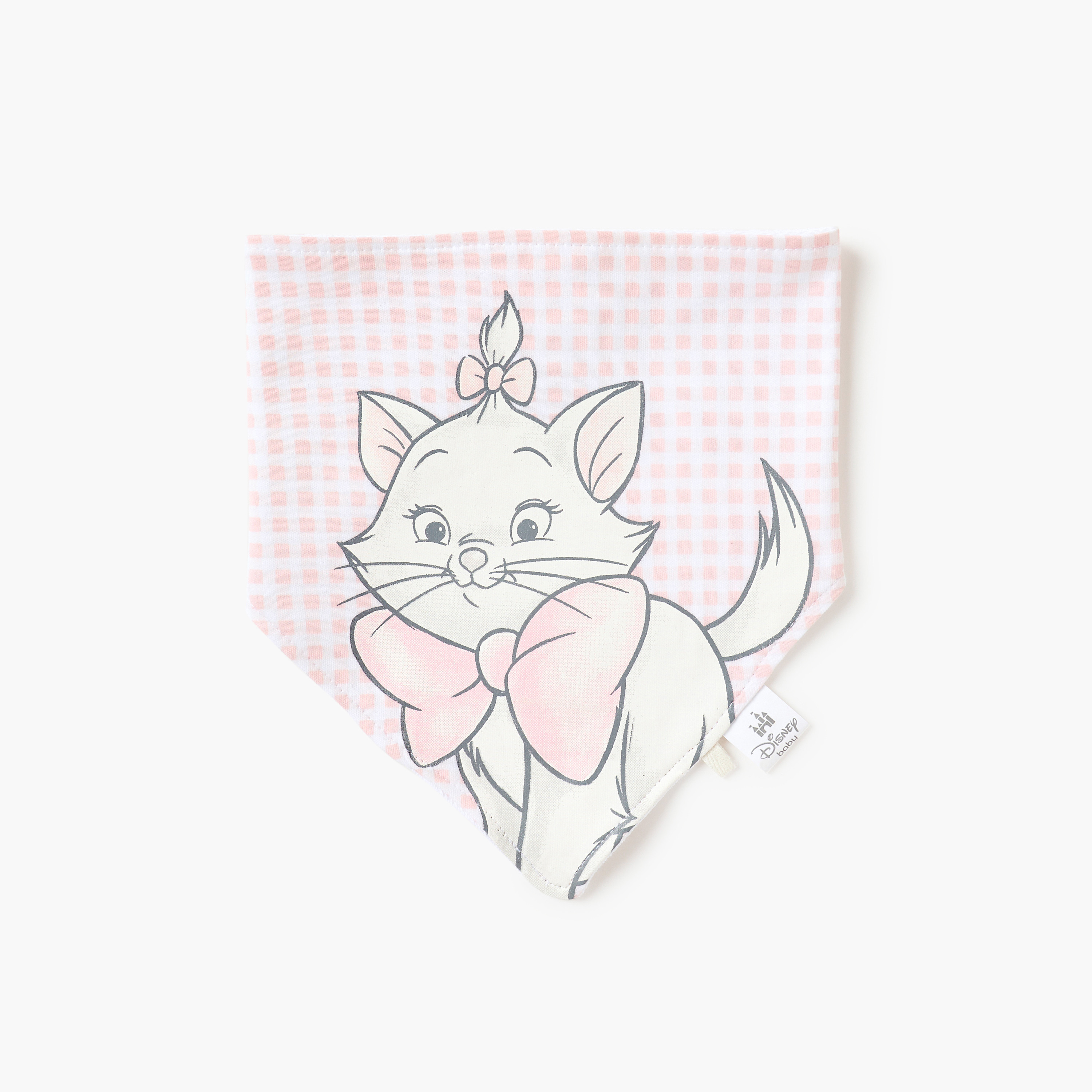 Disney Marie Print Muslin Bib with Button Closure-baby-feeding-bibs-image-1