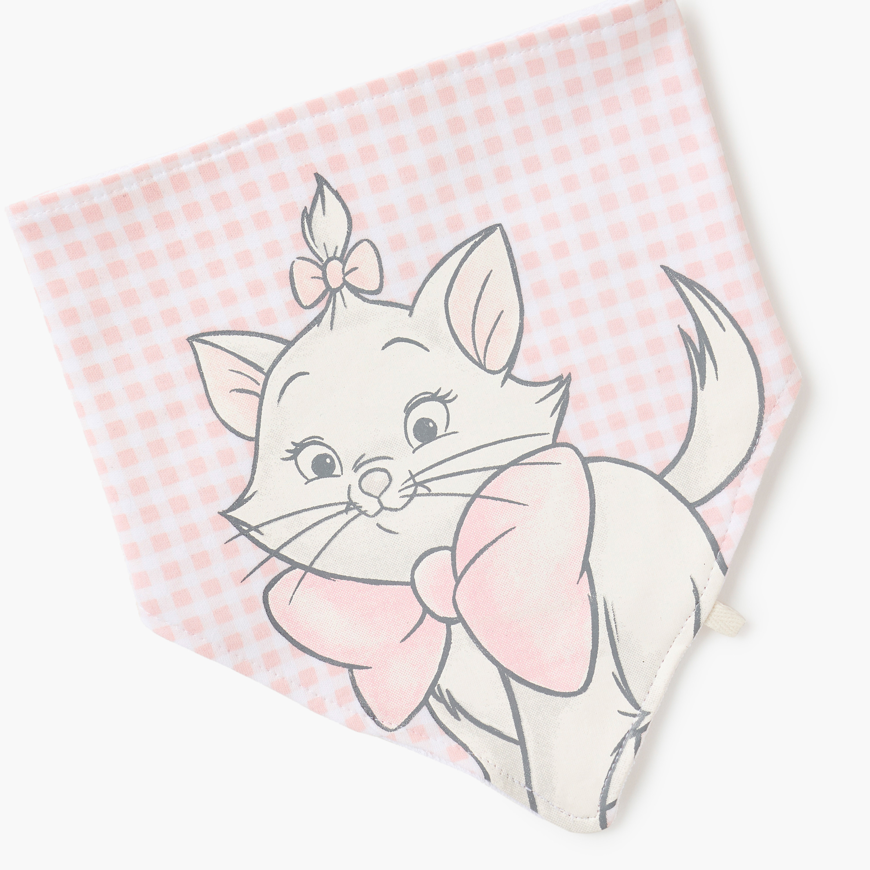 Disney Marie Print Muslin Bib with Button Closure-baby-feeding-bibs-image-3