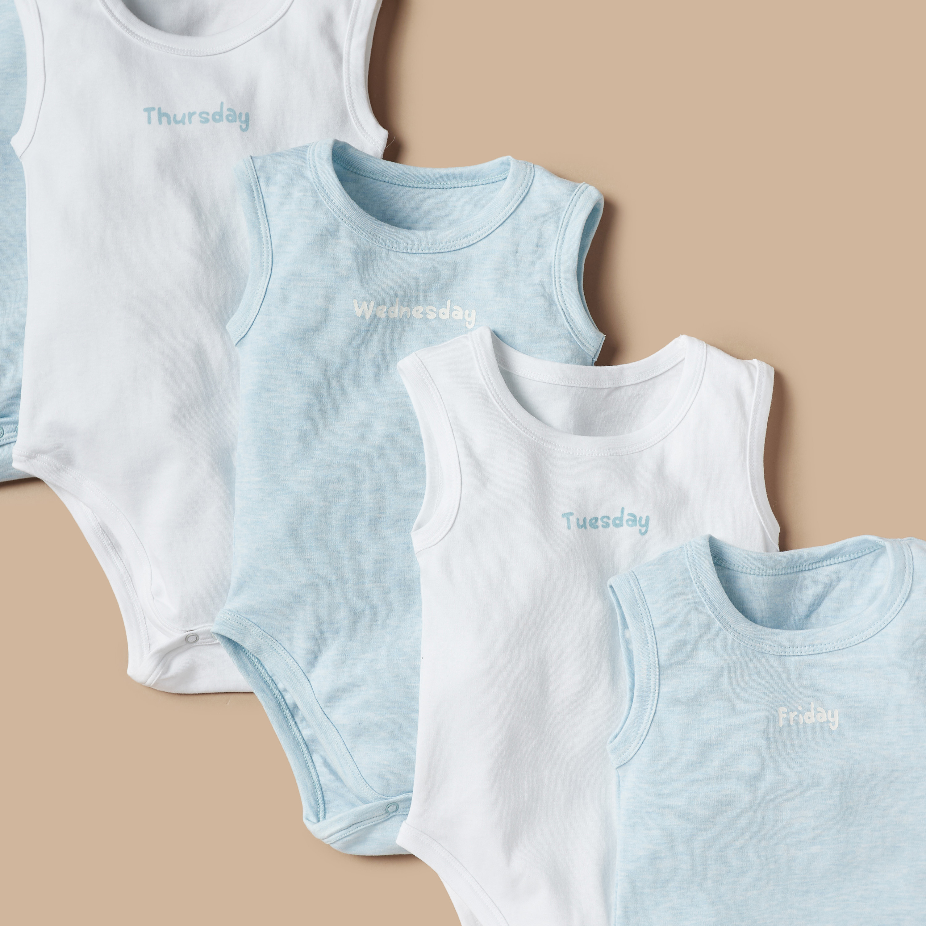 Juniors Printed Bodysuits with Snap Button Closure - Set of 7-baby-boys-clothing-multipacks-image-2