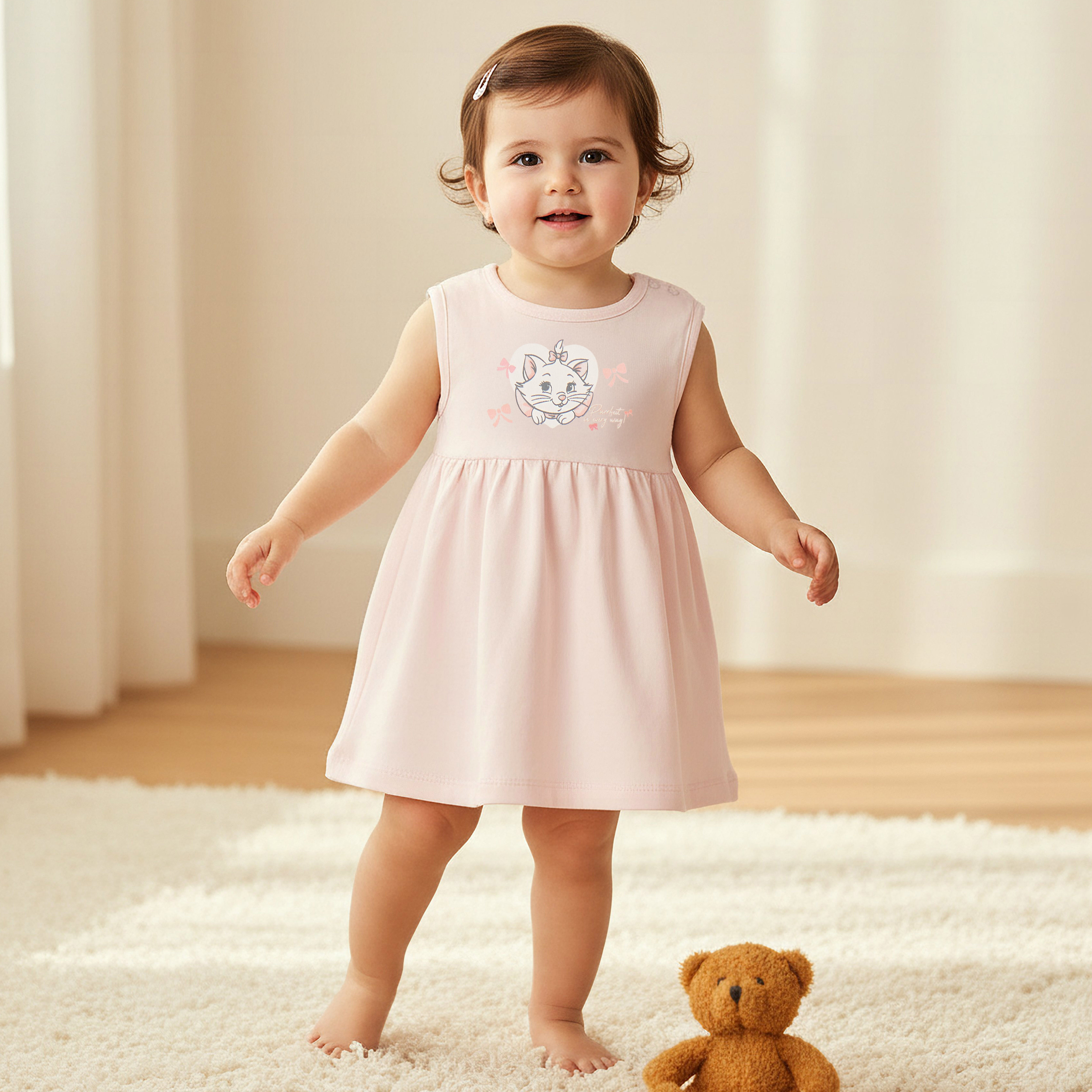 Pack of 2 Disney Round Neck A-line Dress with Marie Print-baby-girls-clothing-dressesandjumpsuits-image-2