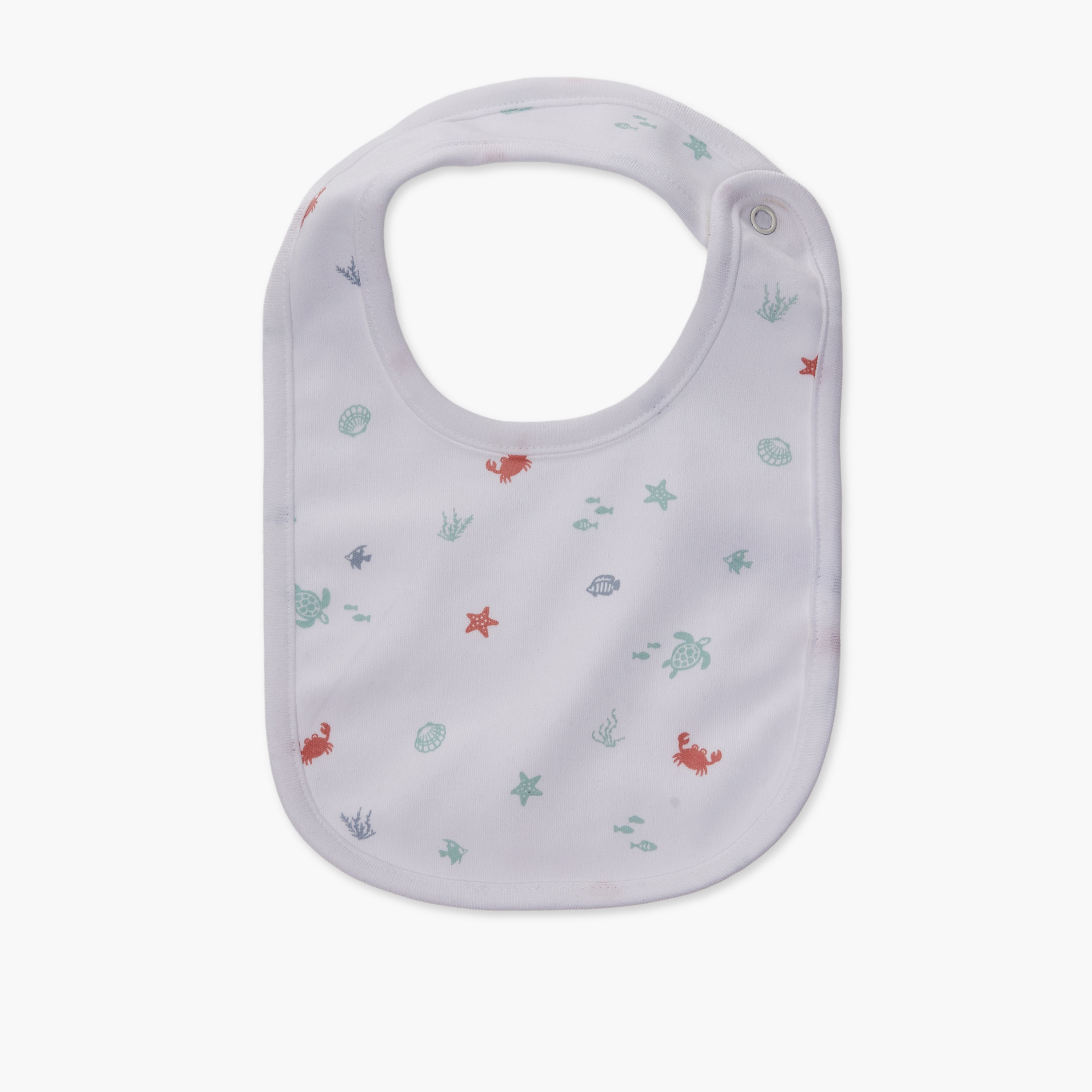 Pack of 2 Juniors Baby Bib with Aquatic Print-baby-feeding-bibs-image-2