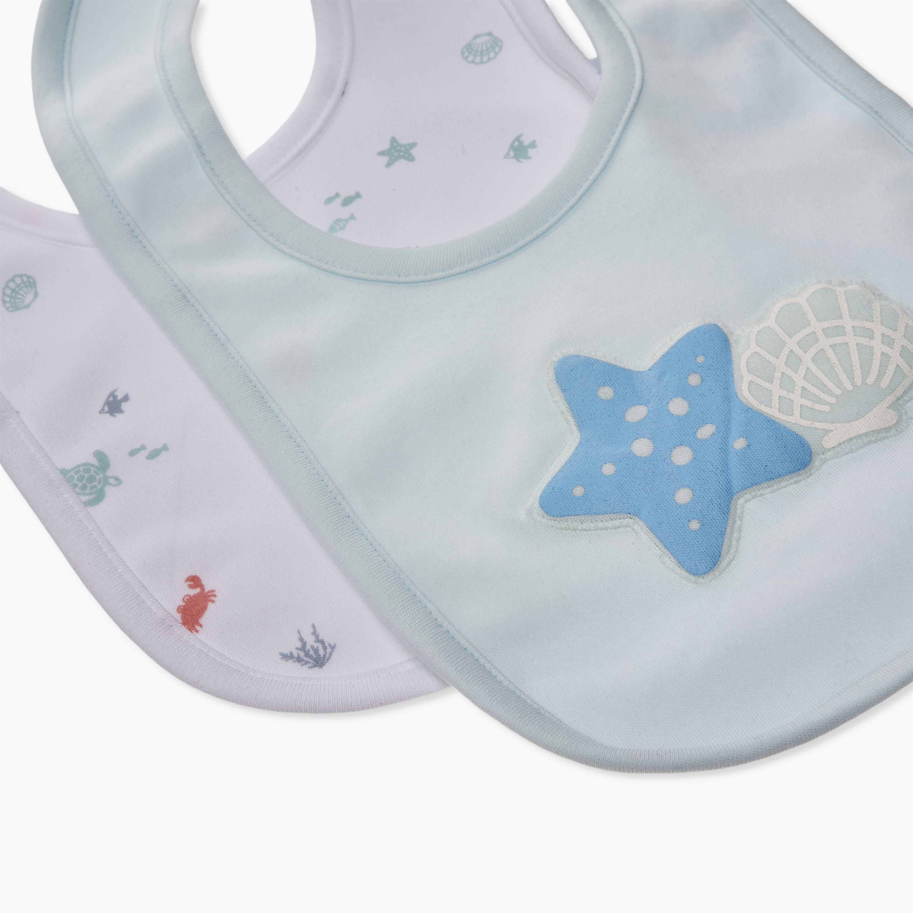 Pack of 2 Juniors Baby Bib with Aquatic Print-baby-feeding-bibs-image-5