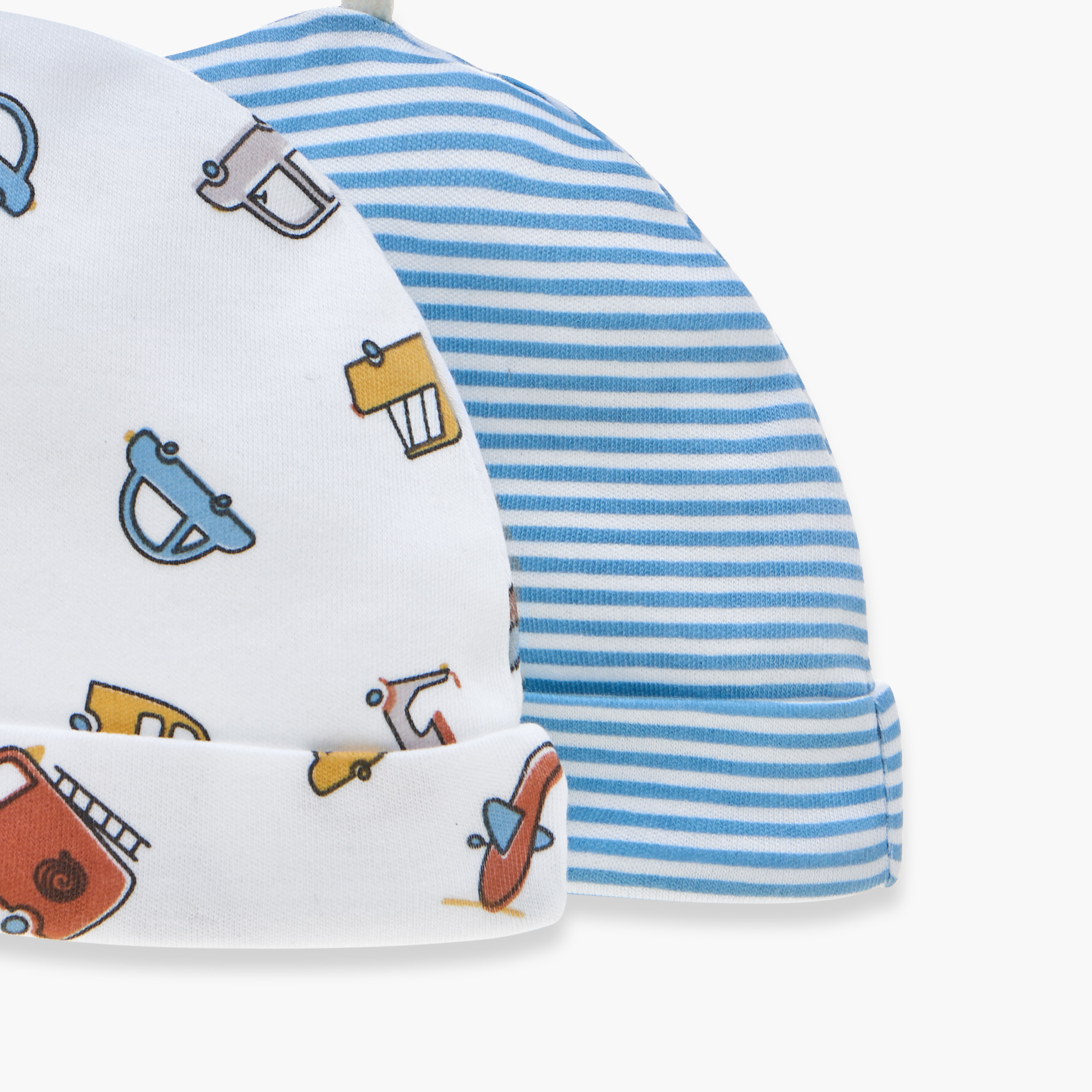 Juniors Printed Beanie - Set of 2-baby-boys-accessories-caps-image-6