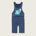 Juniors Solid Long Sleeves T-shirt with Striped Dungaree Set-Rompers%2C Dungarees and Jumpsuits-thumbnail-2