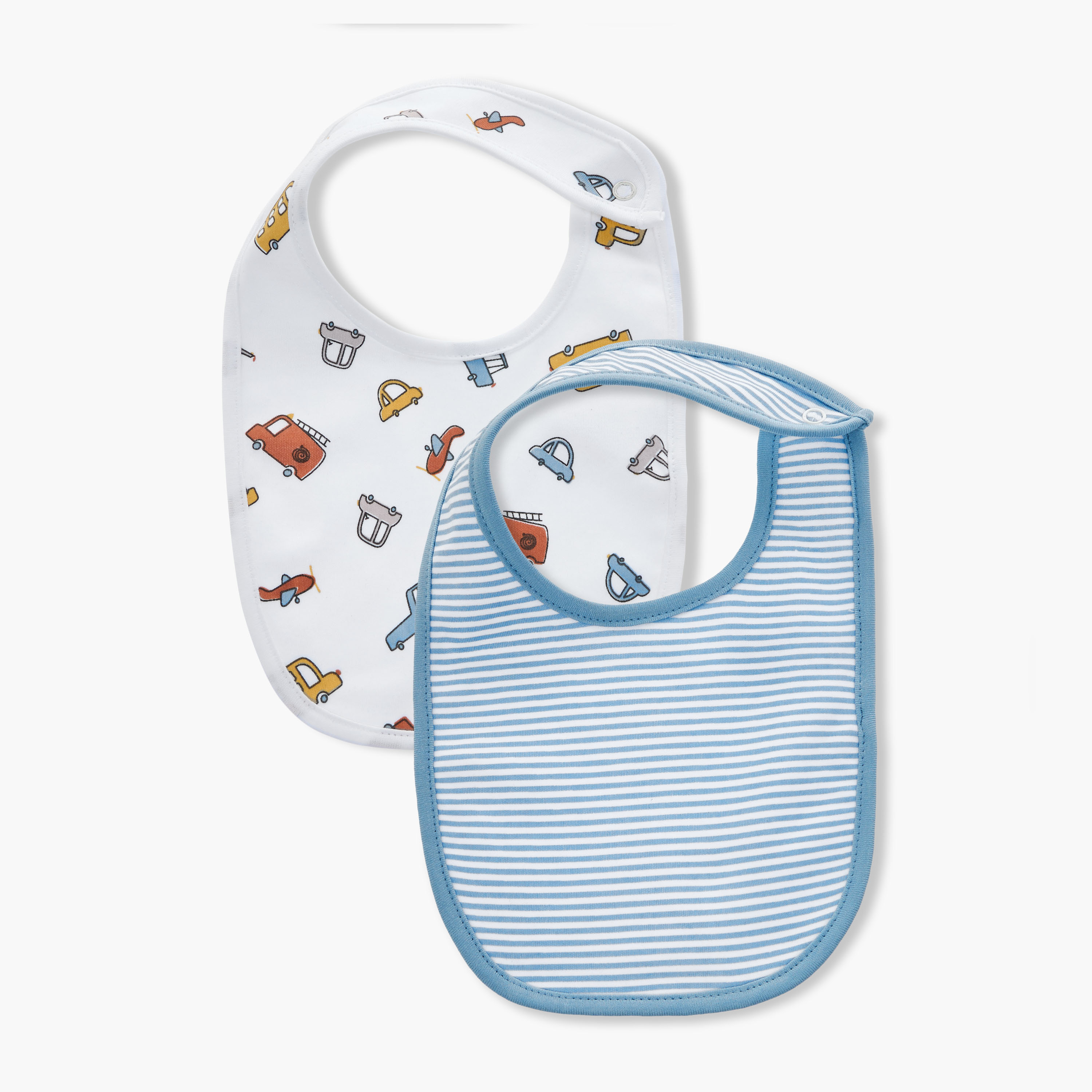 Juniors Printed Bib - Set of 2-baby-feeding-bibs-image-1