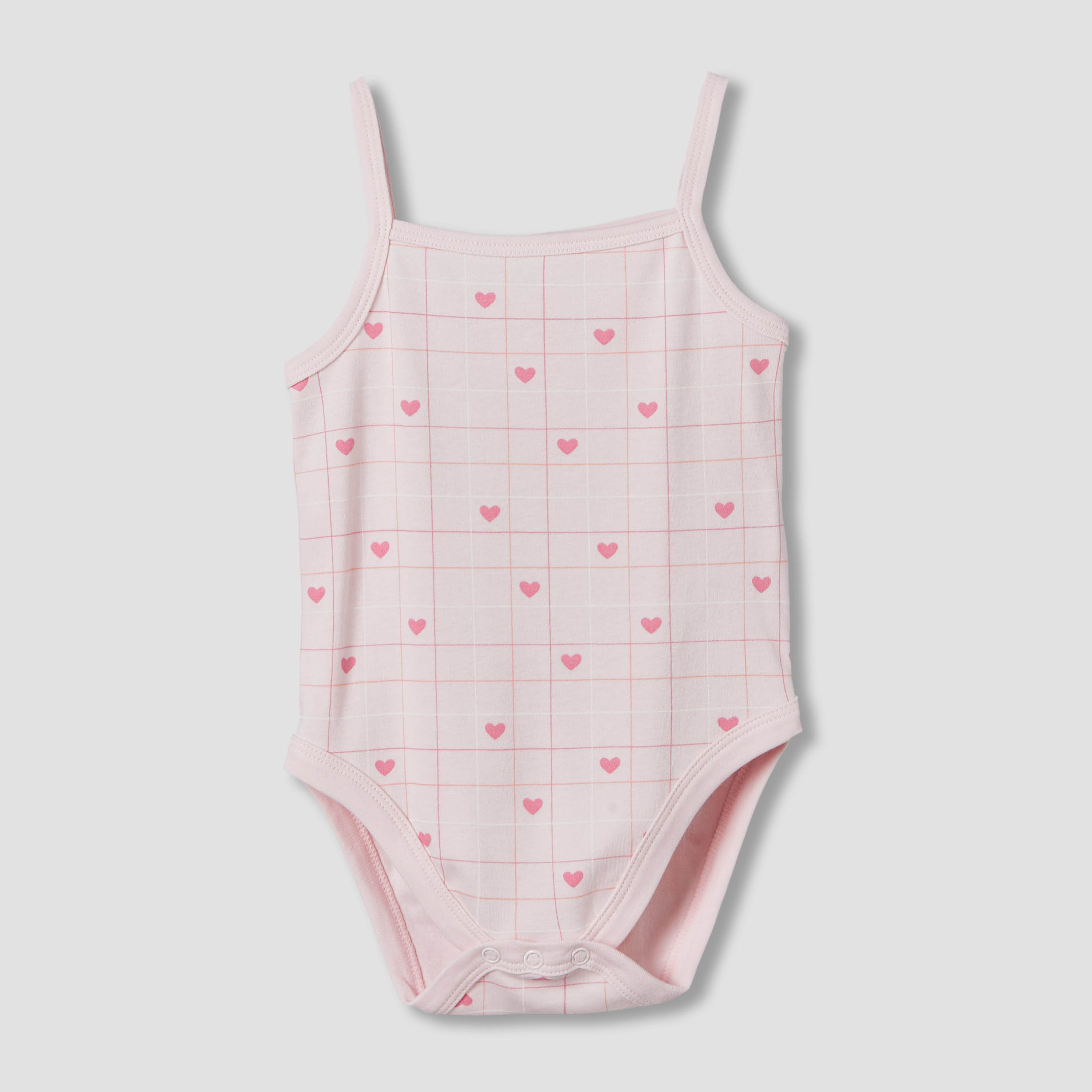 Pack of 3 Juniors Cotton Strappy Bodysuit with Dinosaur Print-baby-girls-clothing-bodysuits-image-4
