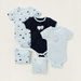 Juniors Printed Bodysuit with Round Neck and Short Sleeves - Set of 5-Multipacks-thumbnail-0