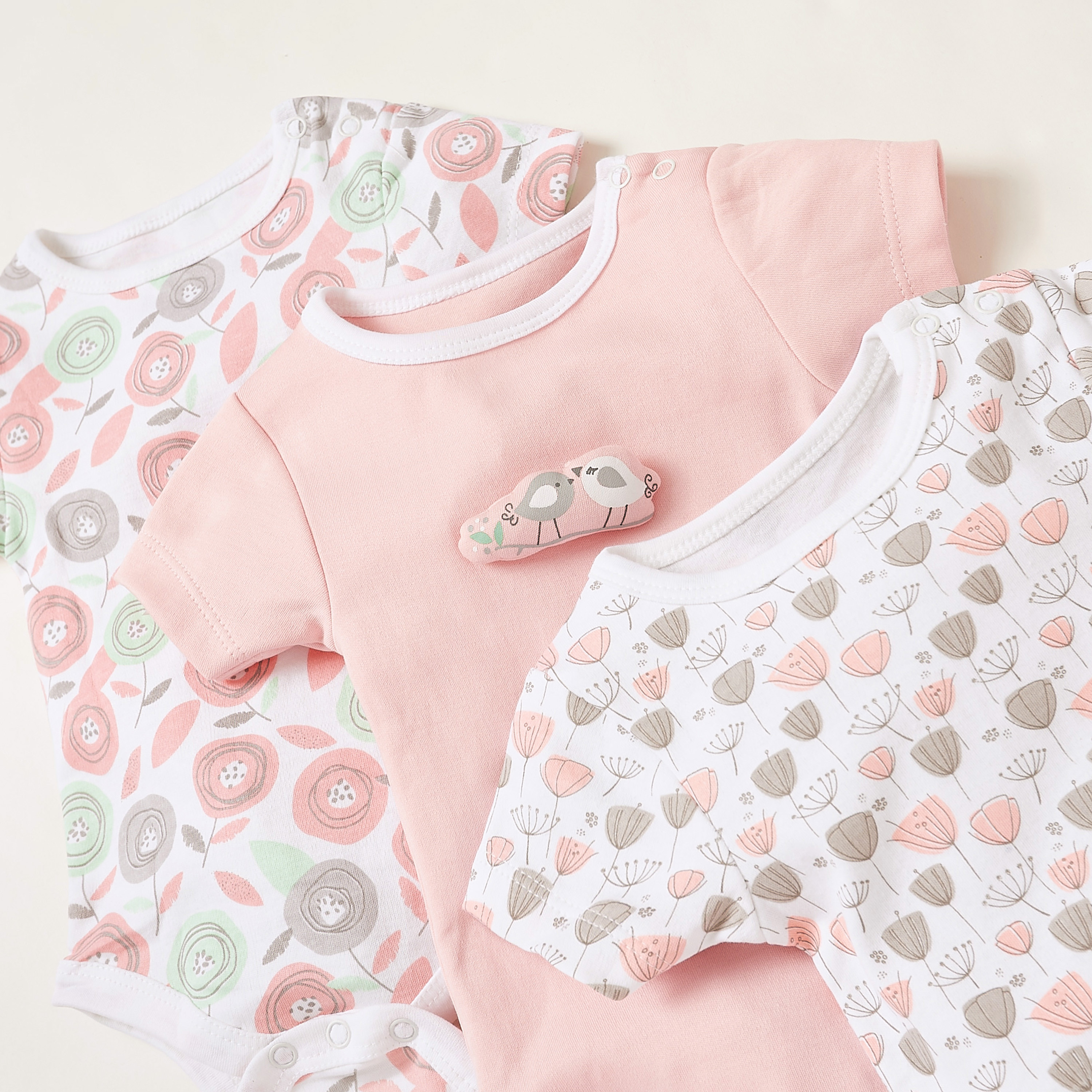 Juniors Printed Bodysuit with Short Sleeves - Set of 5-baby-boys-clothing-multipacks-image-2