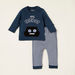 Juniors Embroidered T-shirt and Striped Pyjama Set-Sleepsuits-thumbnail-0