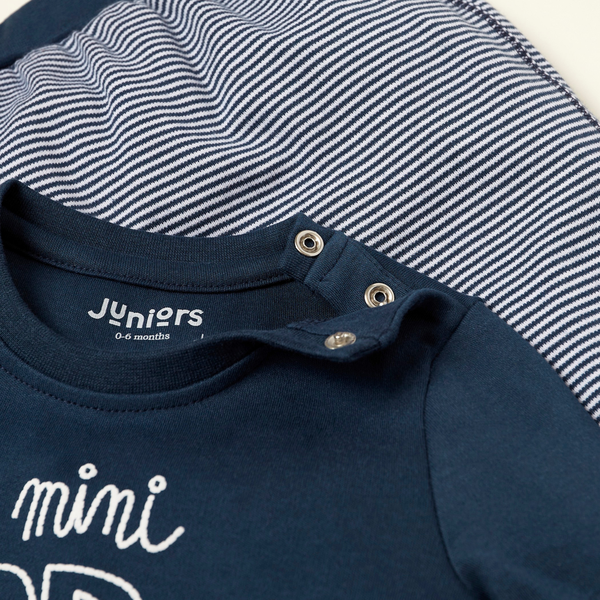 Juniors Embroidered T-shirt and Striped Pyjama Set-baby-boys-clothing-nightwear-pyjamasets-image-4