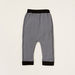 Juniors Bear Print T-shirt with Long Sleeves and Striped Jog Pants Set-Pyjama Sets-thumbnail-2