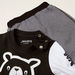 Juniors Bear Print T-shirt with Long Sleeves and Striped Jog Pants Set-Pyjama Sets-thumbnail-3