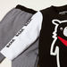 Juniors Bear Print T-shirt with Long Sleeves and Striped Jog Pants Set-Pyjama Sets-thumbnail-4