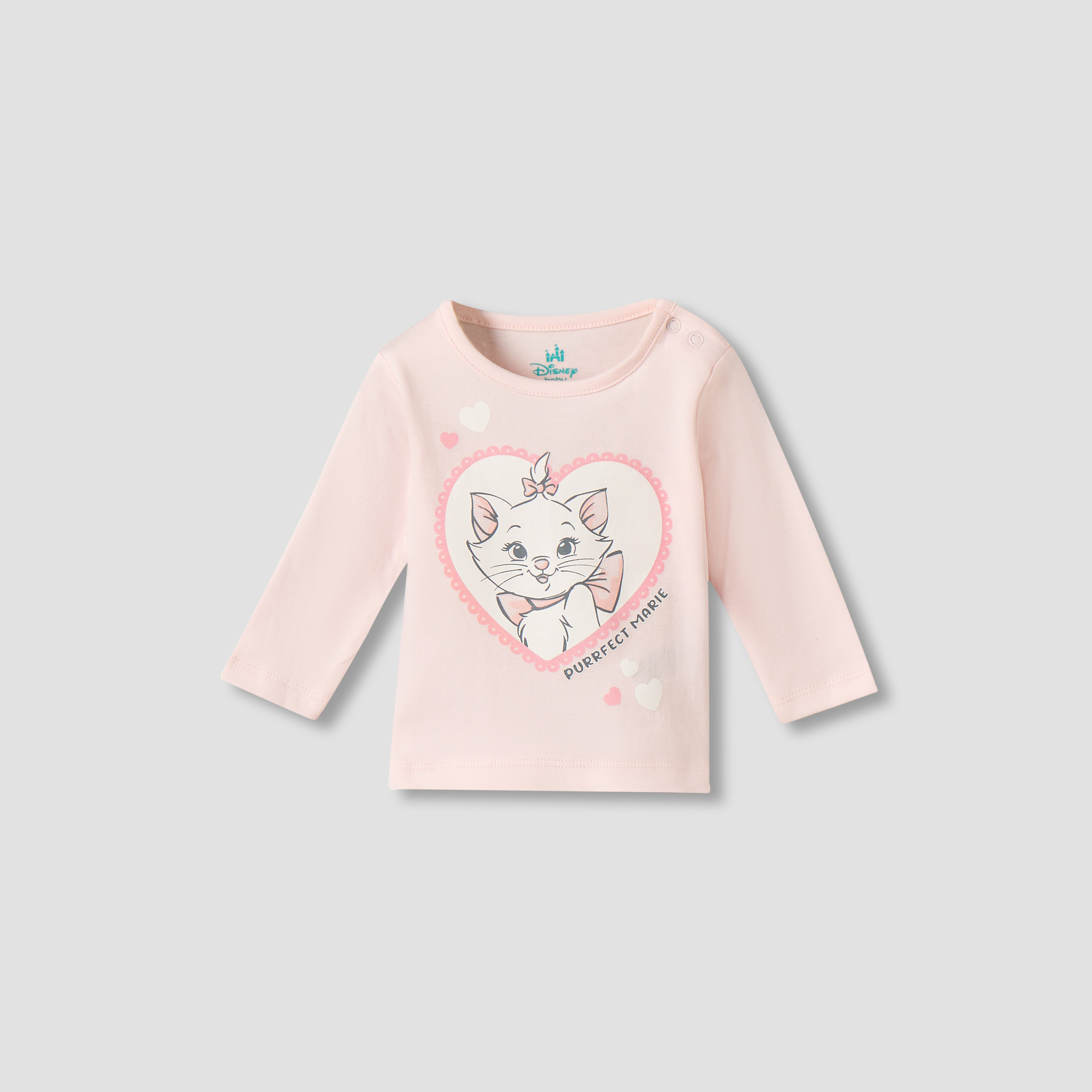 Pack of 2 Disney Cotton Round Neck Long Sleeves Pyjama Set with Marie Print-baby-girls-clothing-nightwear-pyjamasets-image-4