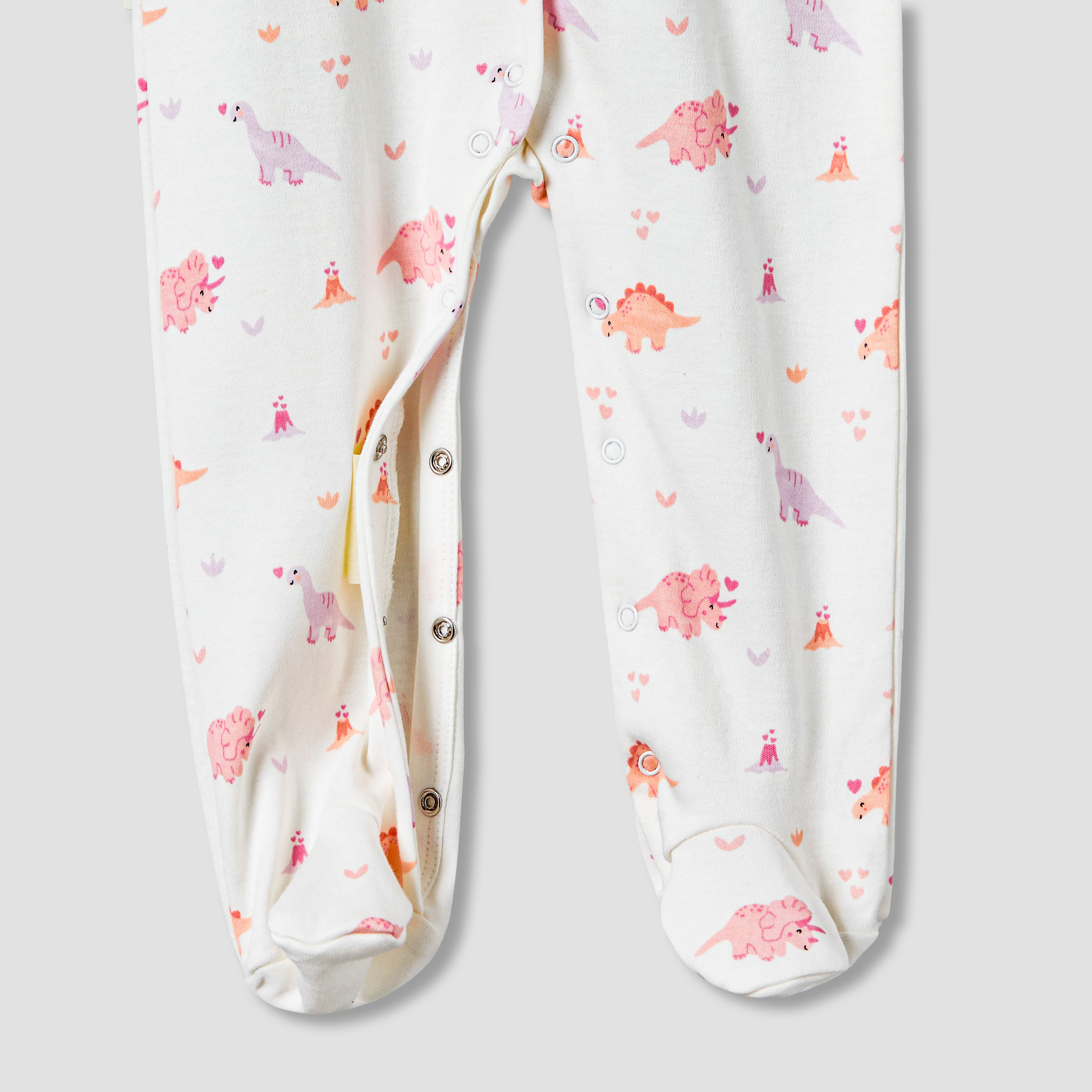 Pack of 2 Juniors Cotton Round Neck Long Sleeves Sleepsuit with Print-baby-girls-clothing-nightwear-sleepsuits-image-6