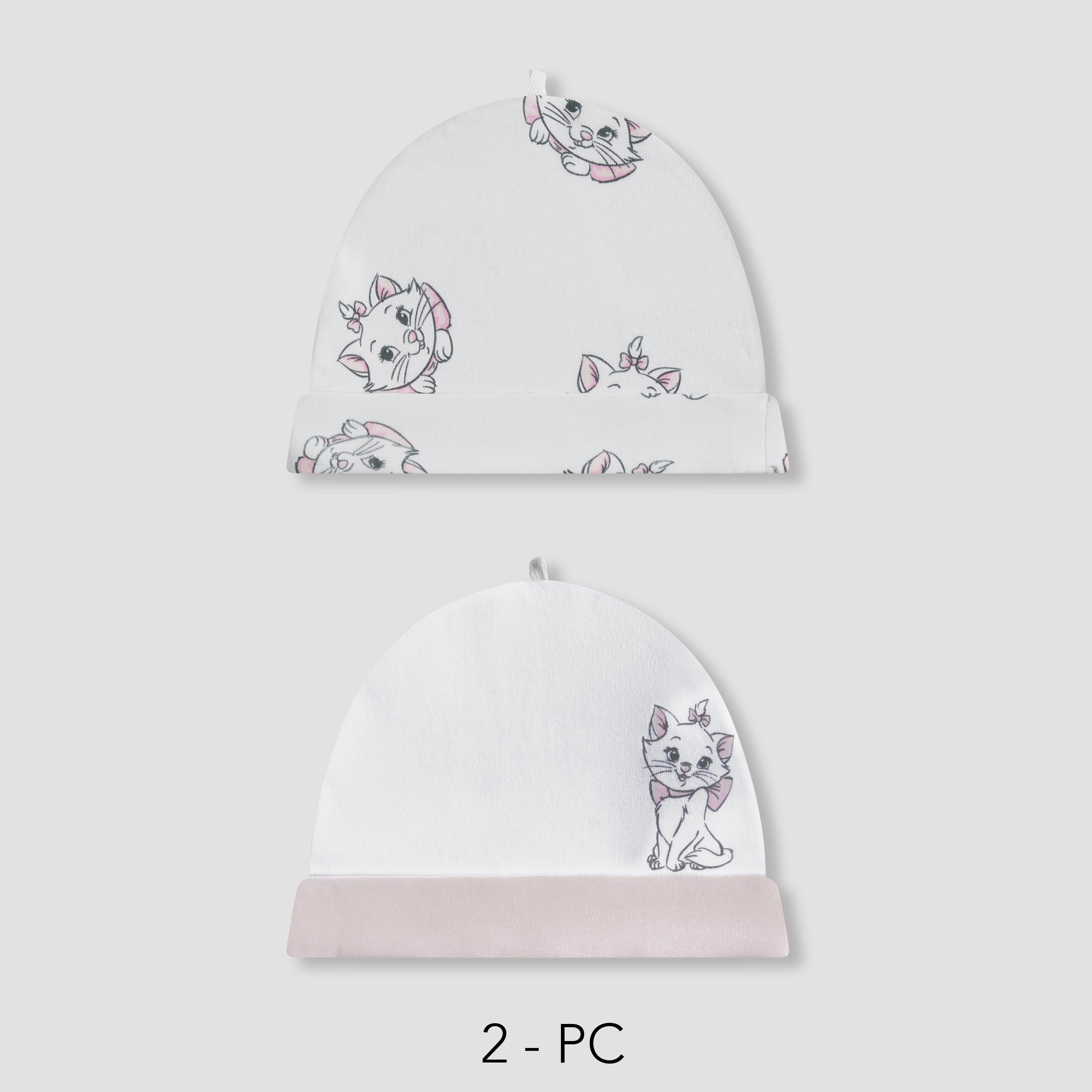 Pack of 2 Disney Cap with Marie Print-baby-girls-accessories-caps-image-1