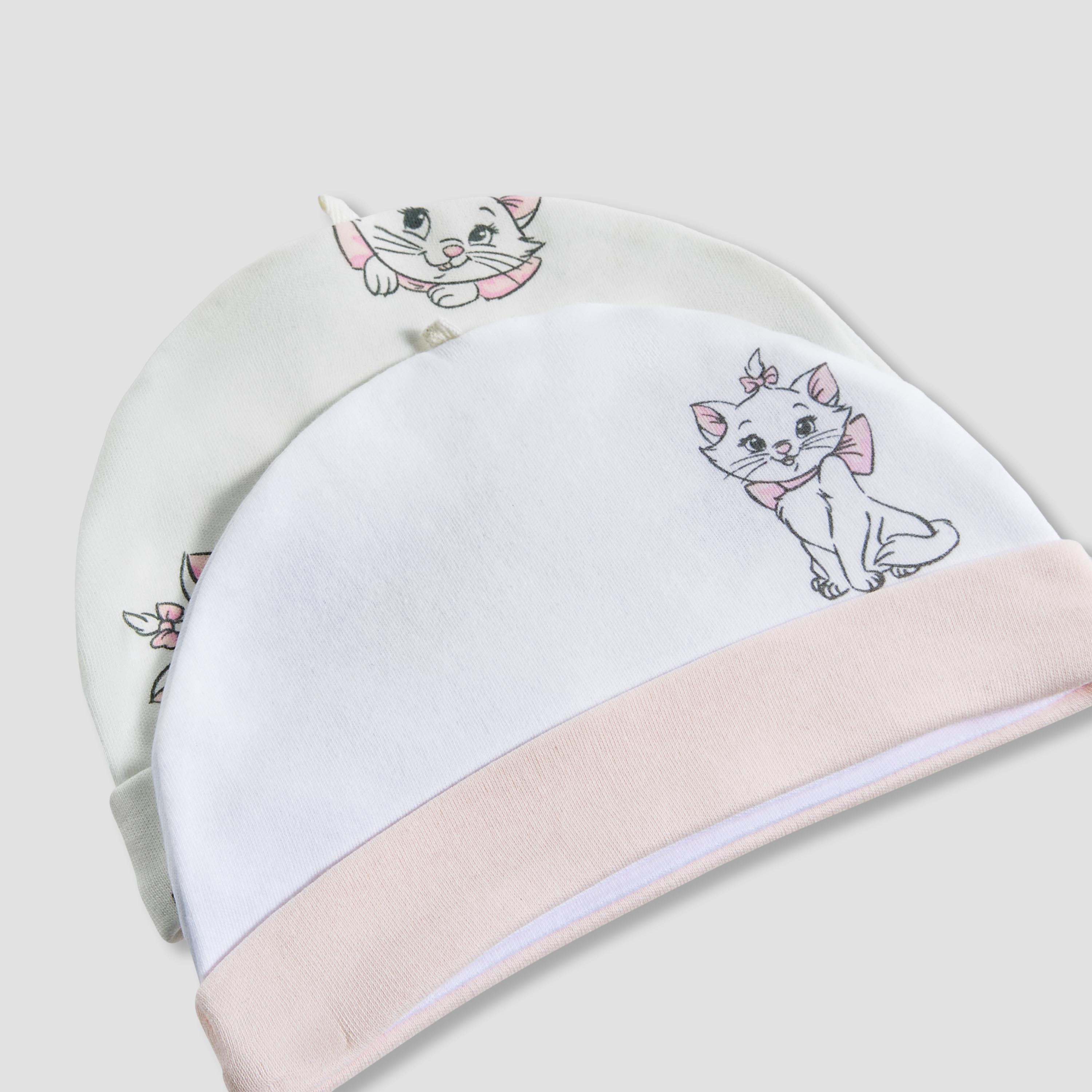 Pack of 2 Disney Cap with Marie Print-baby-girls-accessories-caps-image-6