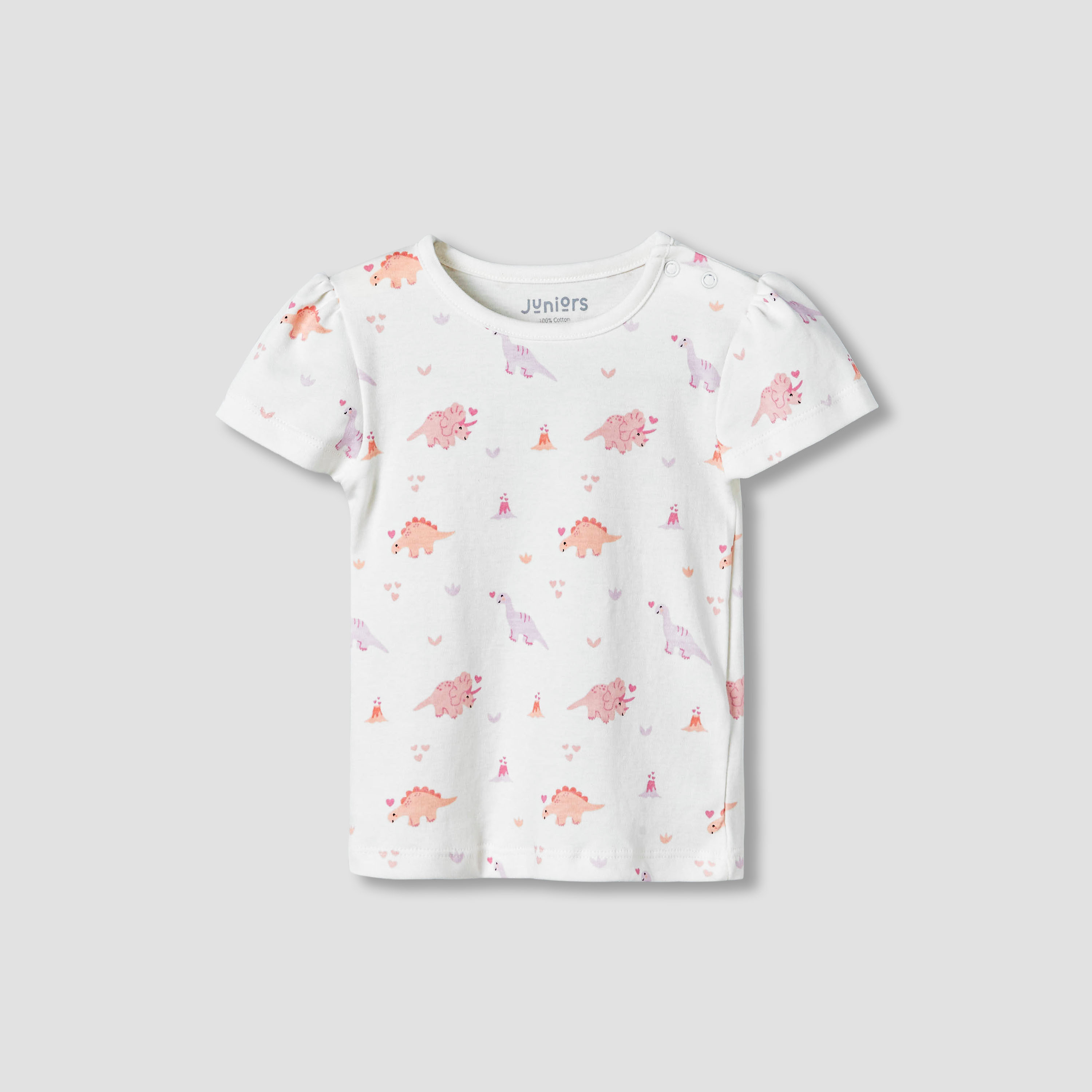Pack of 2 Juniors Cotton Round Neck Pyjama Set with Fun Print-baby-girls-clothing-nightwear-pyjamasets-image-3