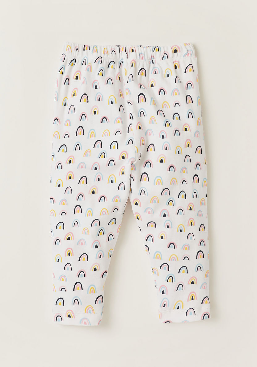 Juniors Printed Round Neck T-shirt and Pyjama Set-Pyjama Sets-image-2