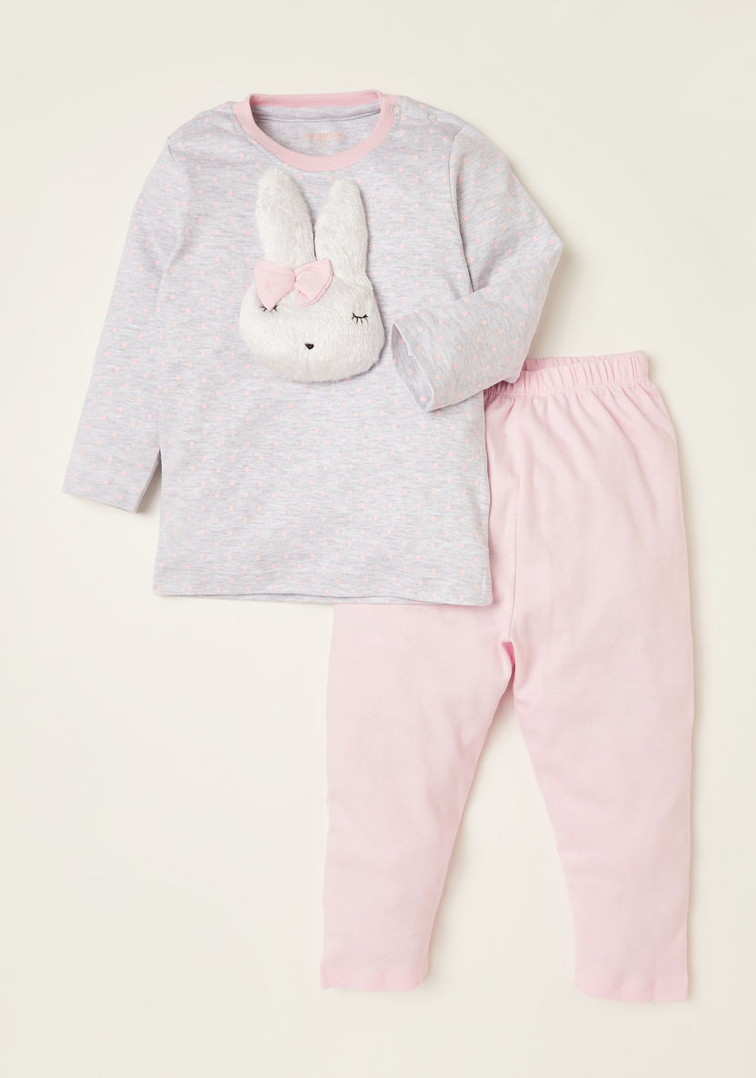 Juniors Solid T-shirt and Pyjama Set-Pyjama Sets-image-0