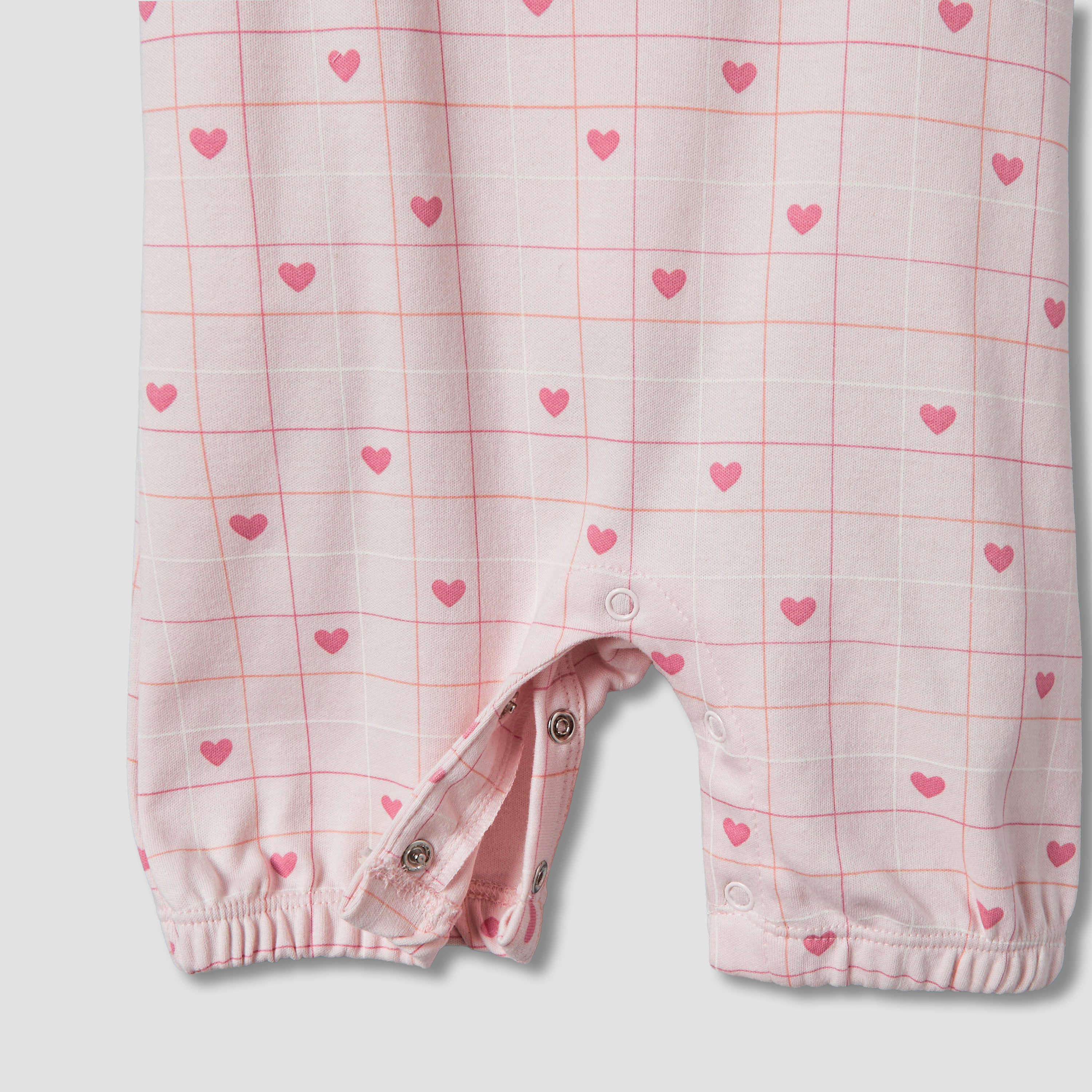 Juniors Short Sleeves T-shirt and Dungaree Set with Heart Print-baby-girls-clothing-setsandcoords-image-5