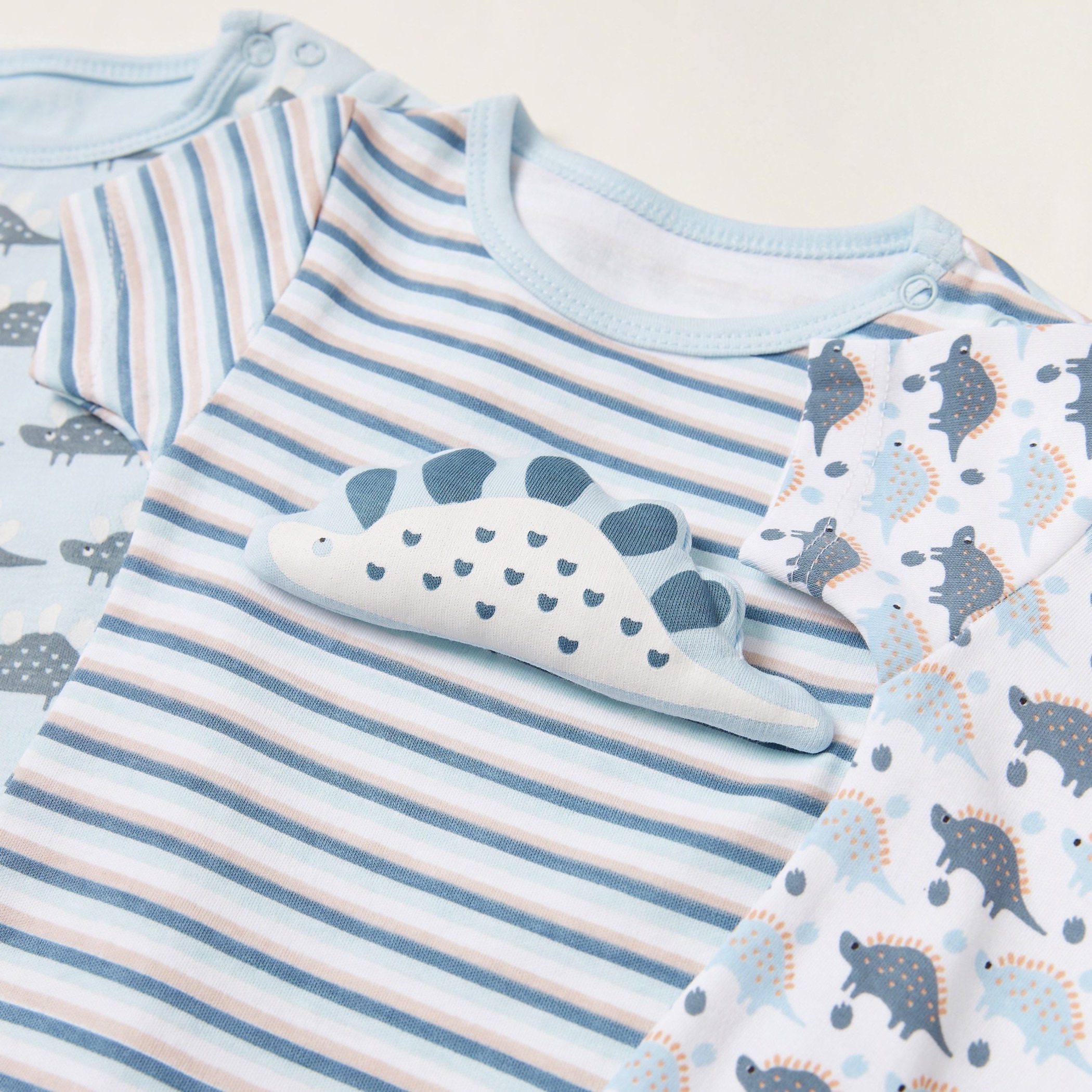 Juniors Printed Bodysuit with Short Sleeves - Set of 5-baby-boys-clothing-multipacks-image-2