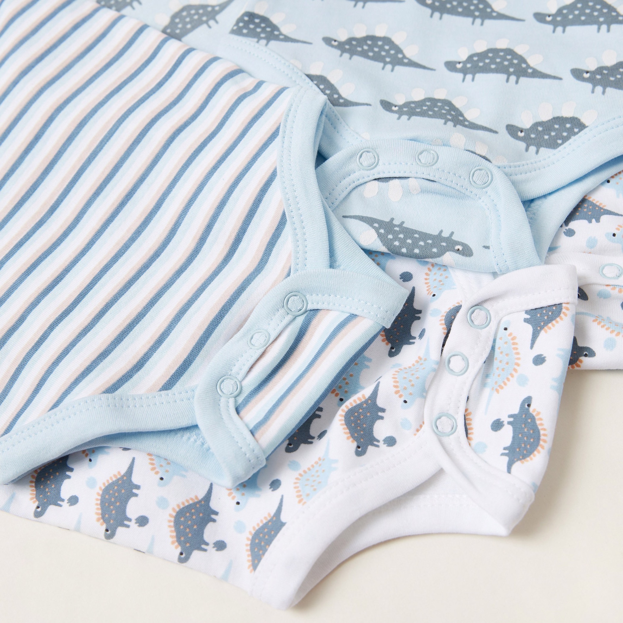 Juniors Printed Bodysuit with Short Sleeves - Set of 5-baby-boys-clothing-multipacks-image-3