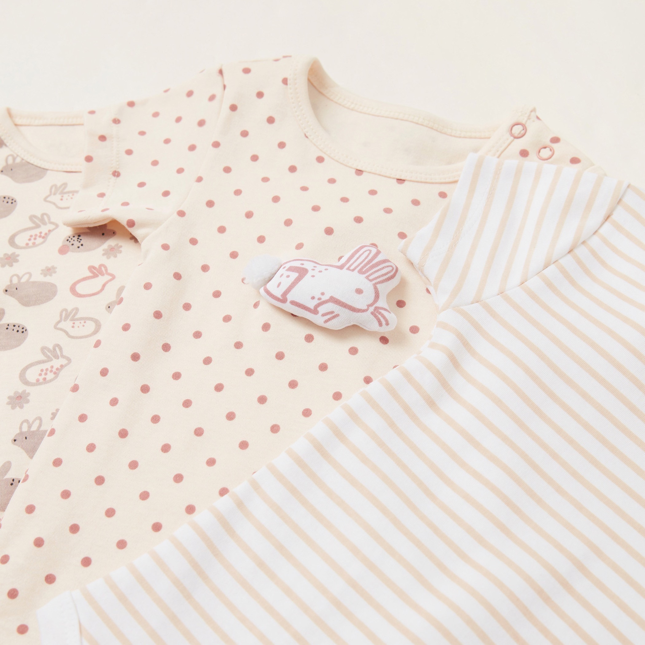 Juniors Printed Bodysuit with Short Sleeves - Set of 5-baby-girls-clothing-bodysuits-image-2