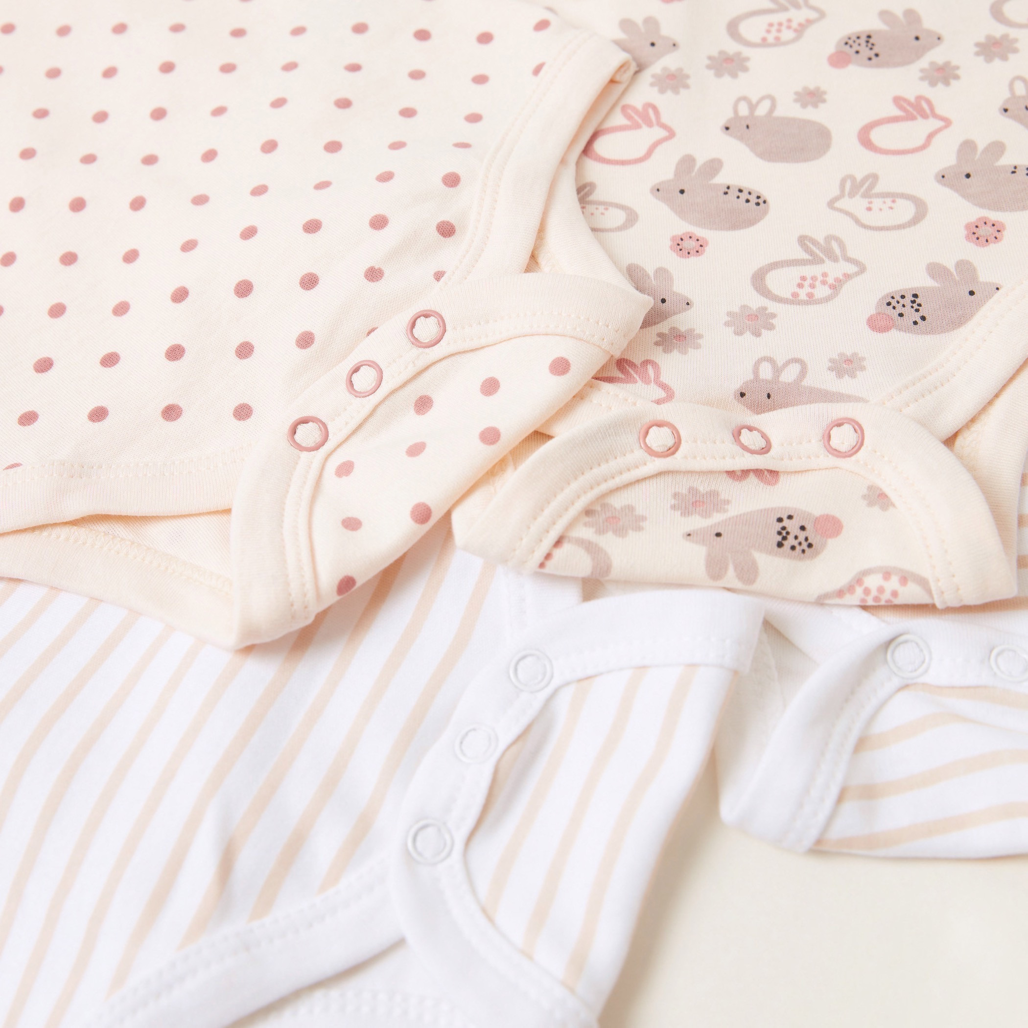 Juniors Printed Bodysuit with Short Sleeves - Set of 5-baby-girls-clothing-bodysuits-image-3