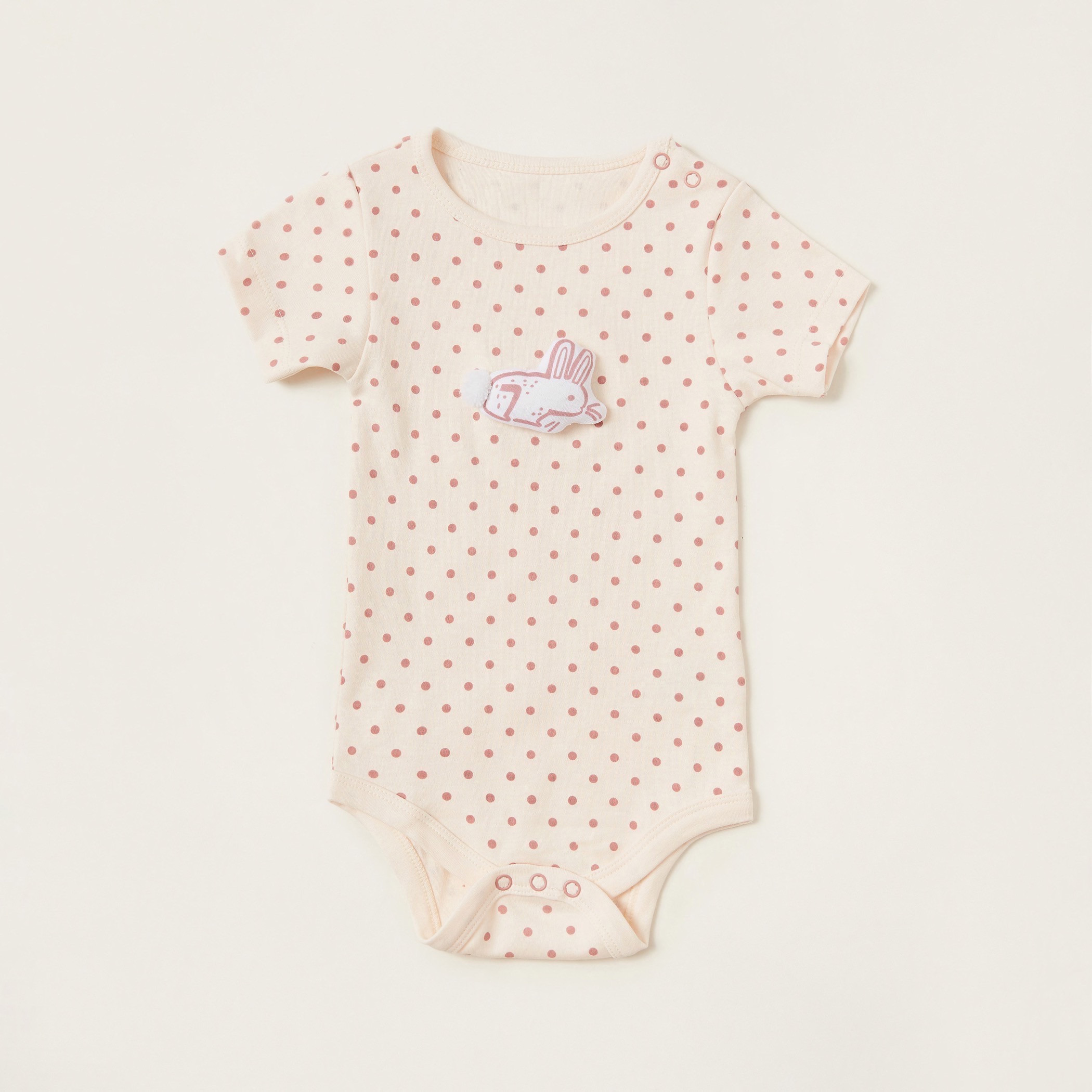 Juniors Printed Bodysuit with Short Sleeves - Set of 5-baby-girls-clothing-bodysuits-image-4