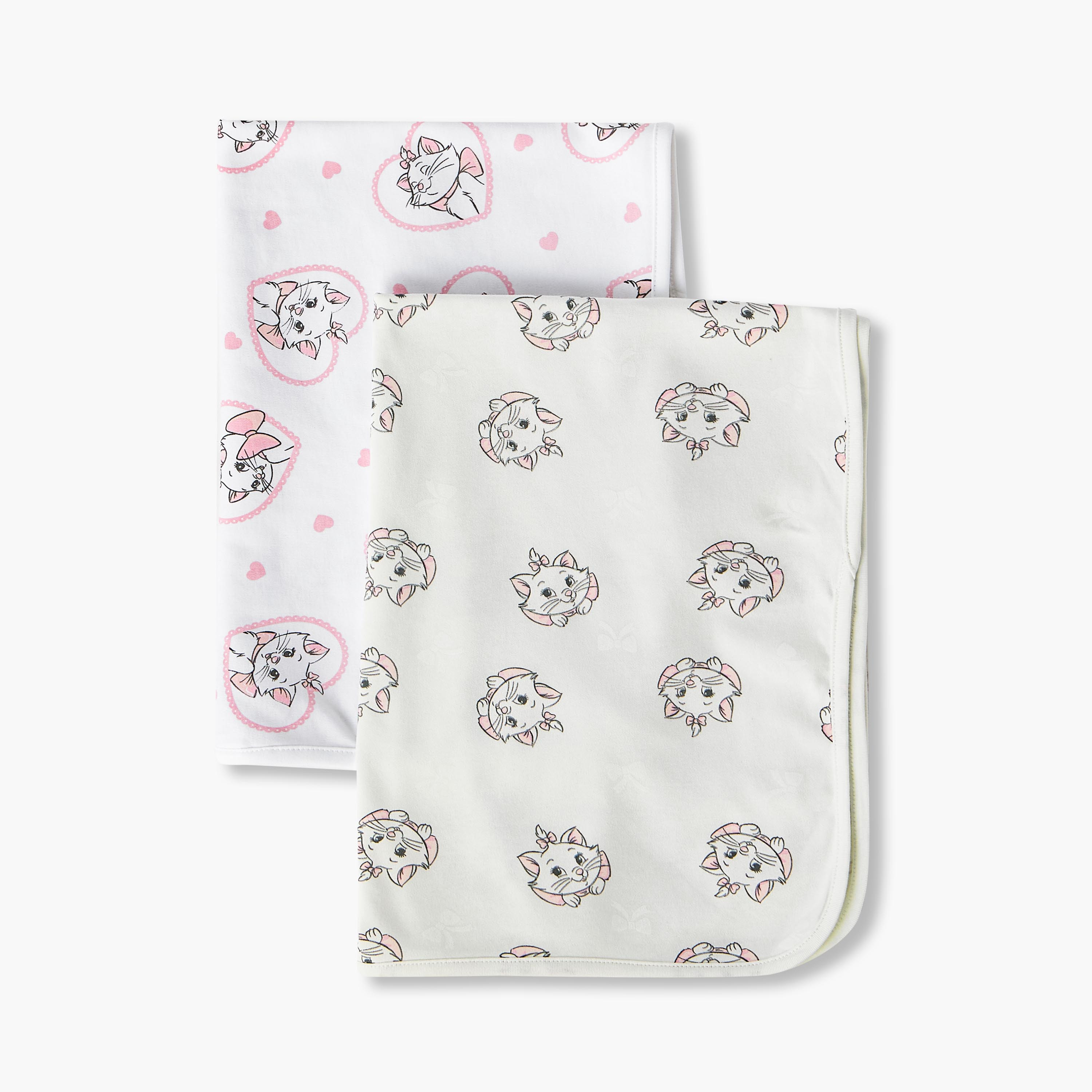 Pack of 2 Disney Receiving Blanket with Marie Print-baby-nursery-blanketsandswaddles-receivingblankets-image-3
