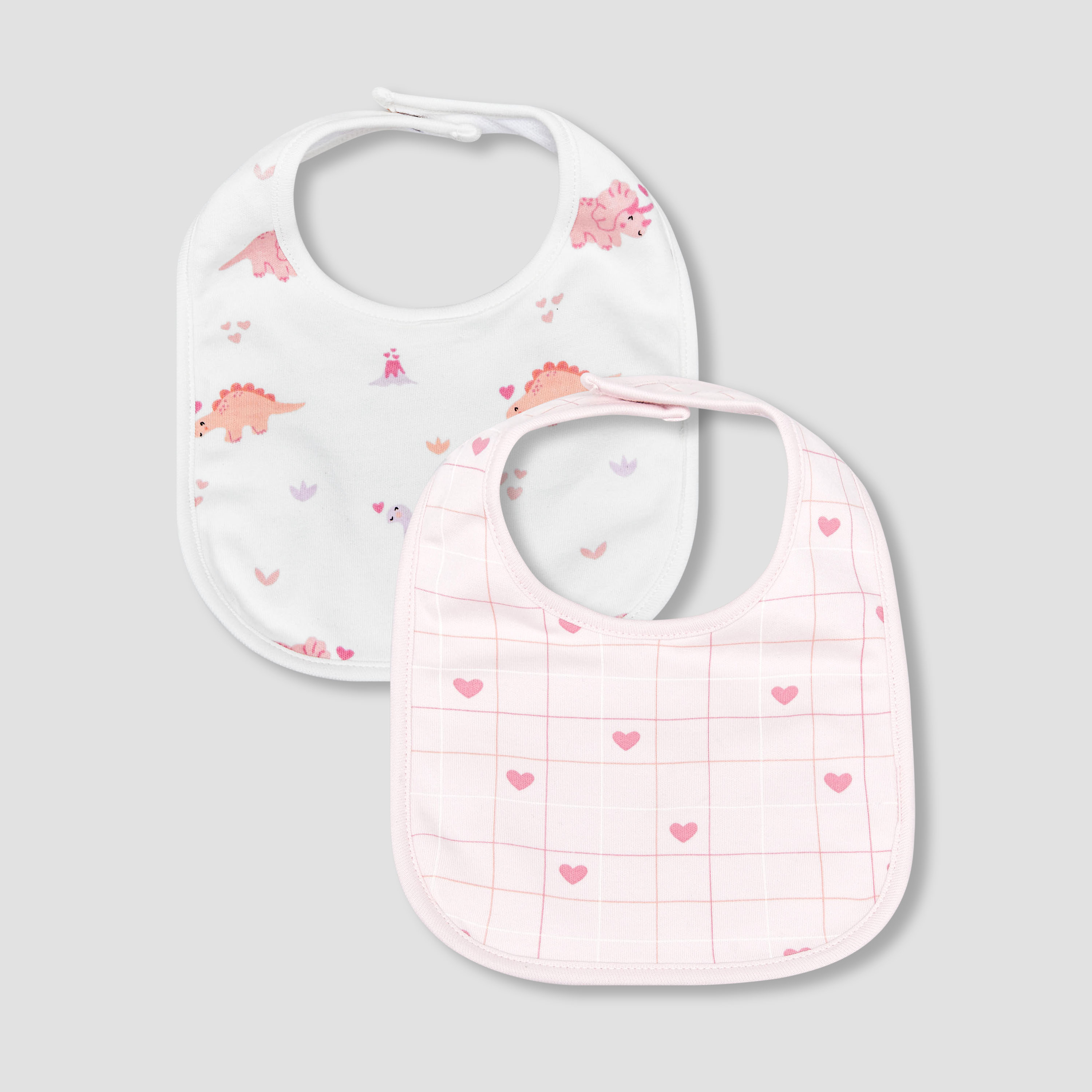 Pack of 2 Juniors Baby Bib with Snap Button Closure-baby-feeding-bibs-image-1