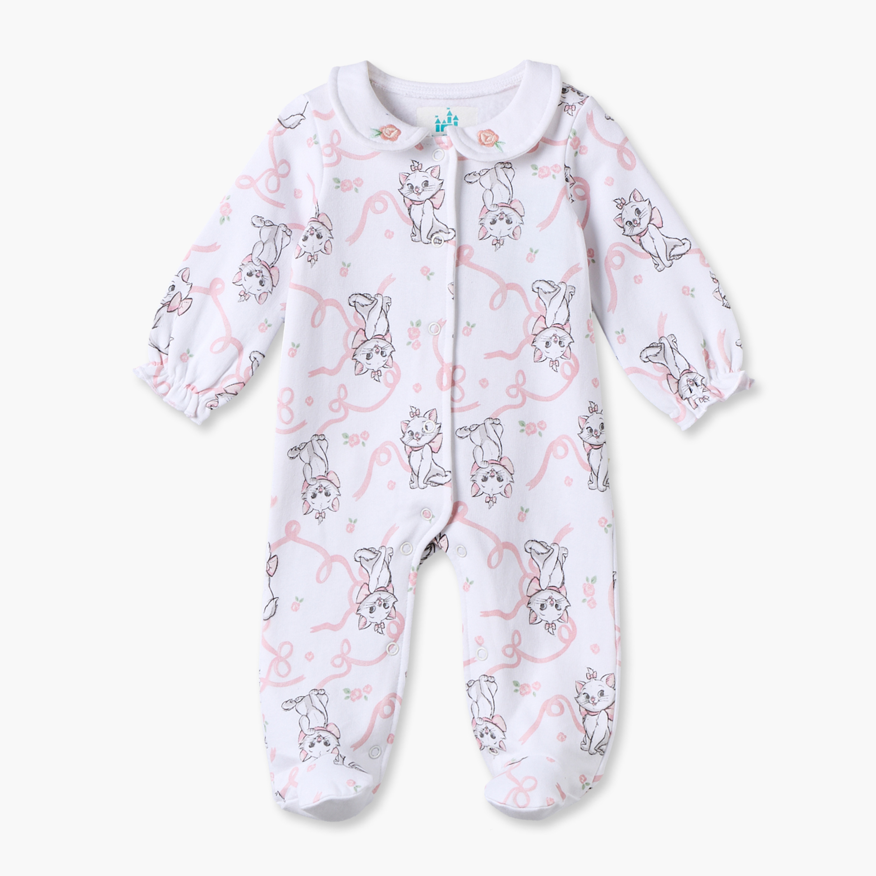 بدلة نوم قطنية بأكمام طويلة وياقة بيتر بان بطبعات ماري من ديزني-baby-girls-clothing-nightwear-sleepsuits-image-1