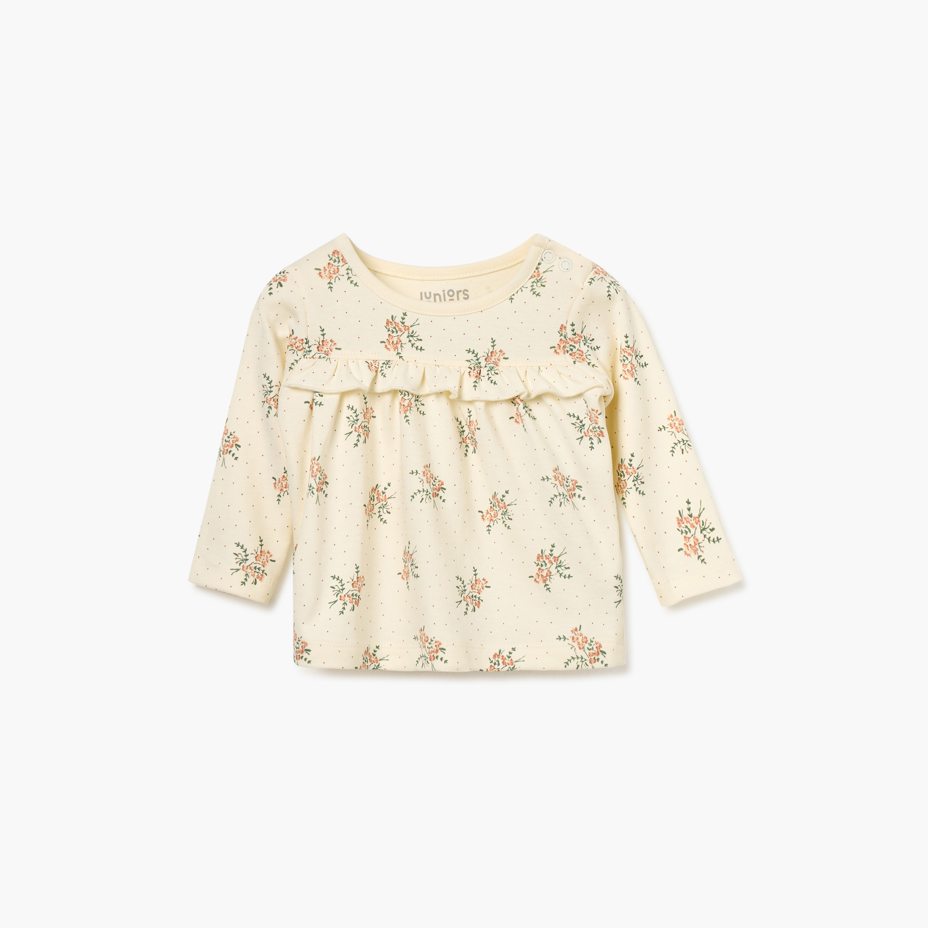 طقم تيشيرت وبنطلون بيجاما بطبعات زهرية من جونيورز-baby-girls-clothing-nightwear-pyjamasets-image-2