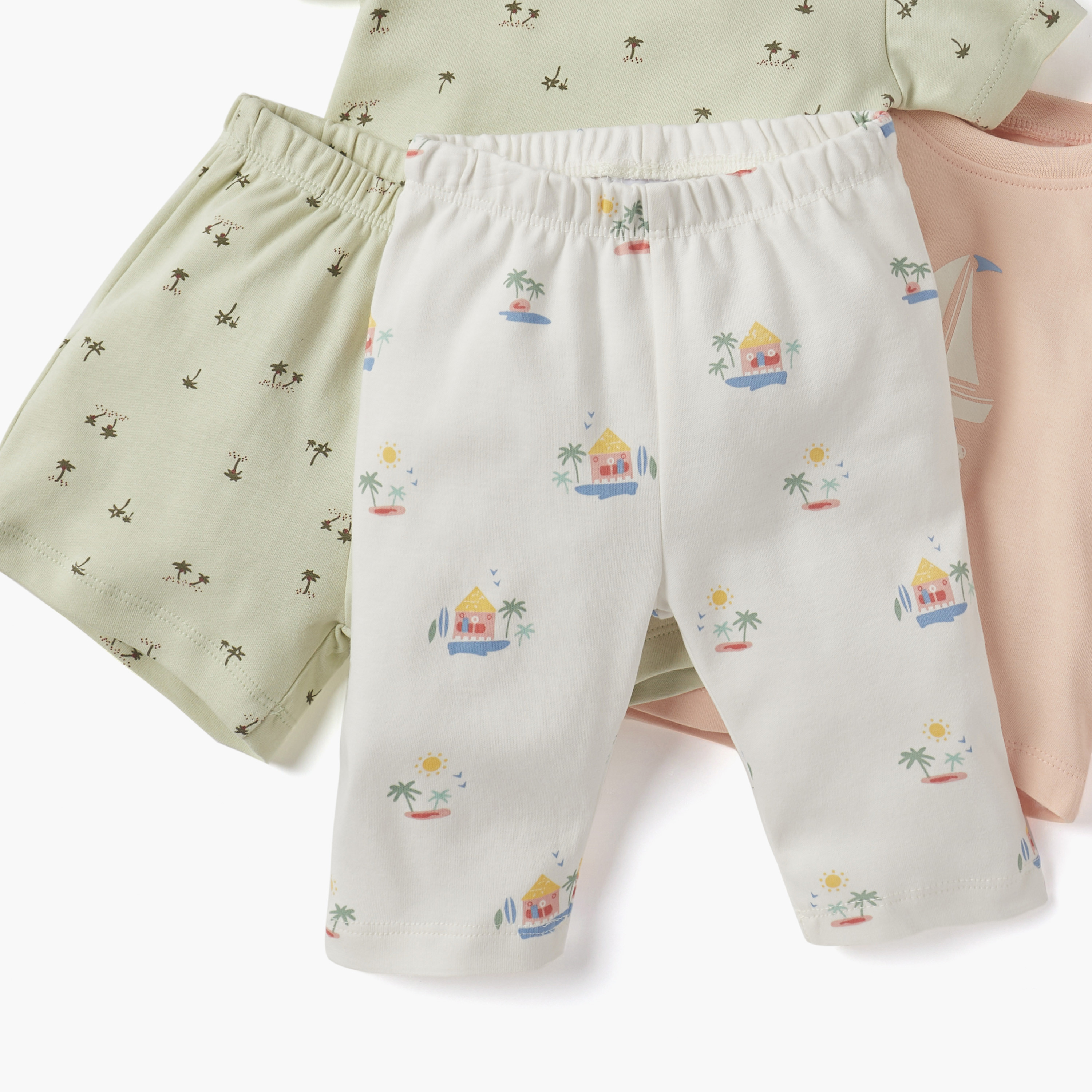 Juniors Graphic Print 4-Piece T-shirt with Pyjamas and Shorts Set-baby-boys-clothing-nightwear-pyjamasets-image-5