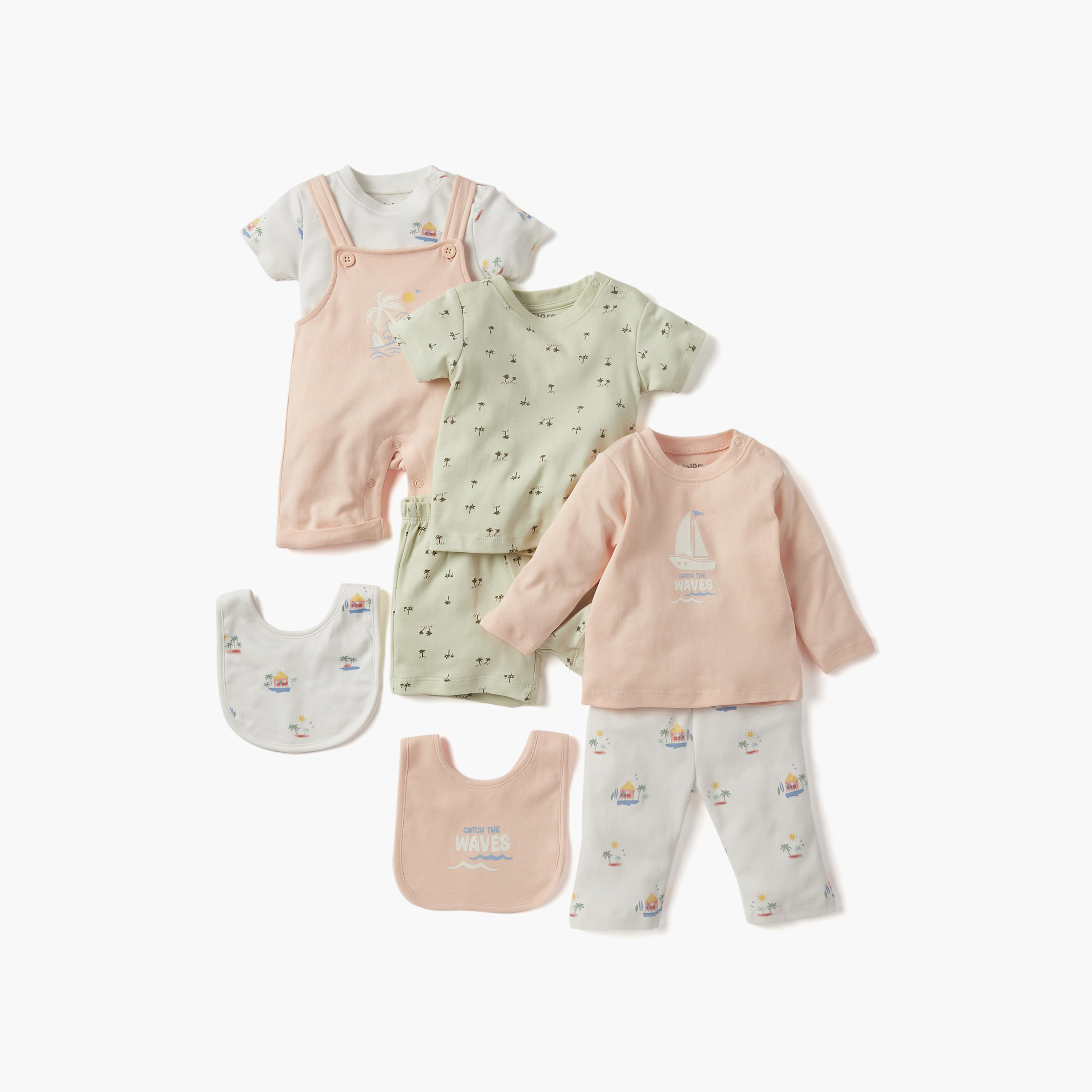 Juniors Graphic Print 4-Piece T-shirt with Pyjamas and Shorts Set-baby-boys-clothing-nightwear-pyjamasets-image-7