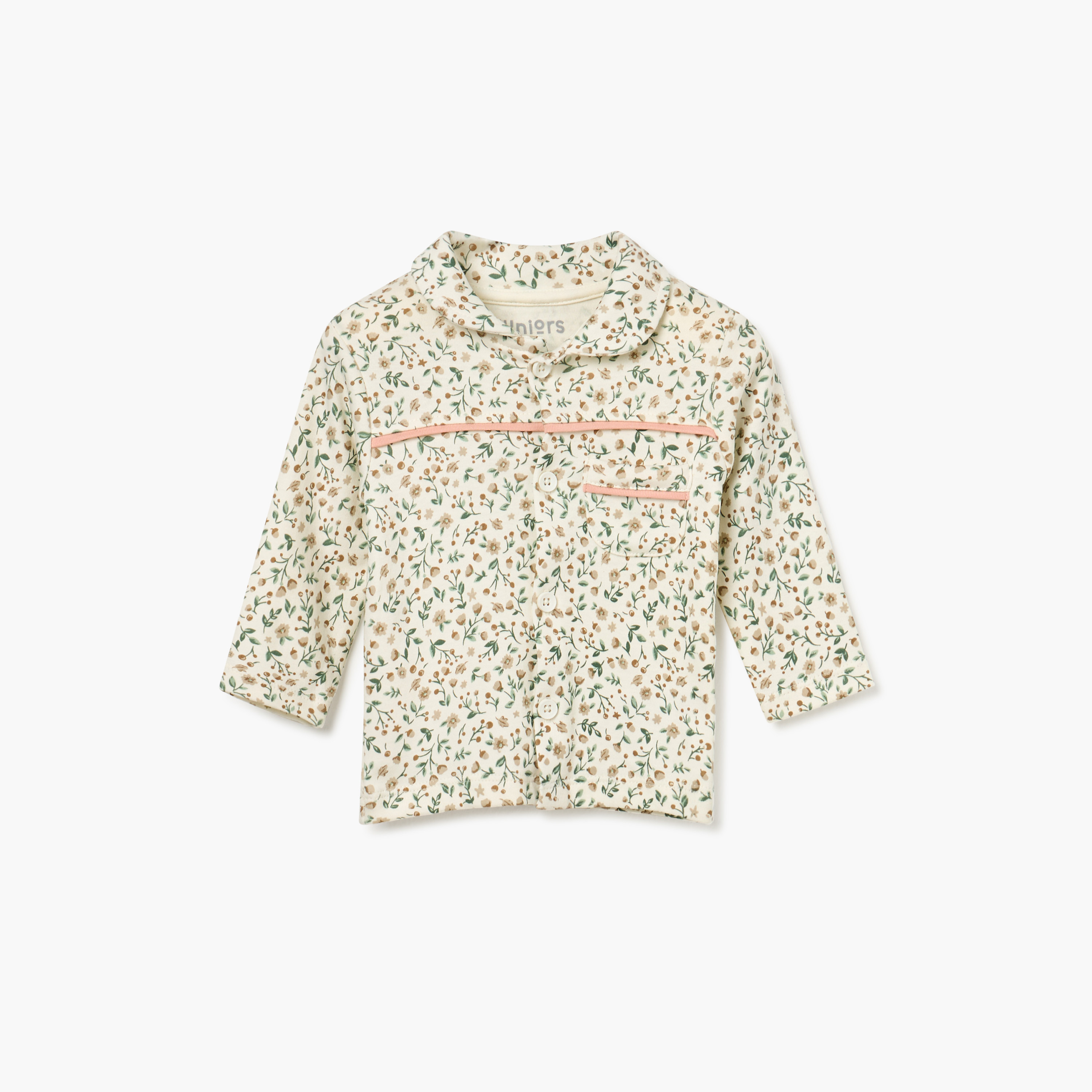 Juniors Floral Print Shirt and Pyjama Set-baby-girls-clothing-nightwear-pyjamasets-image-2