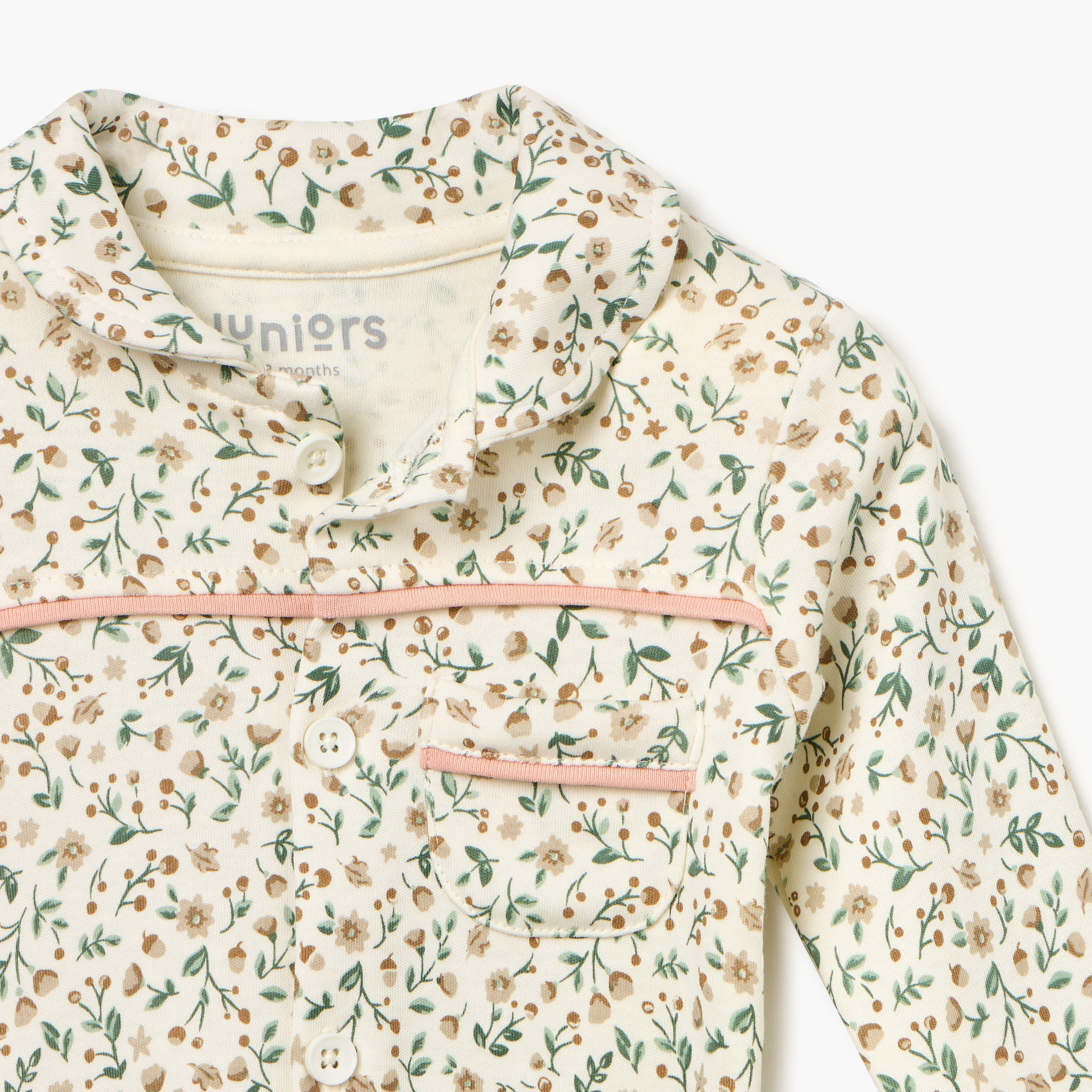 Juniors Floral Print Shirt and Pyjama Set-baby-girls-clothing-nightwear-pyjamasets-image-4
