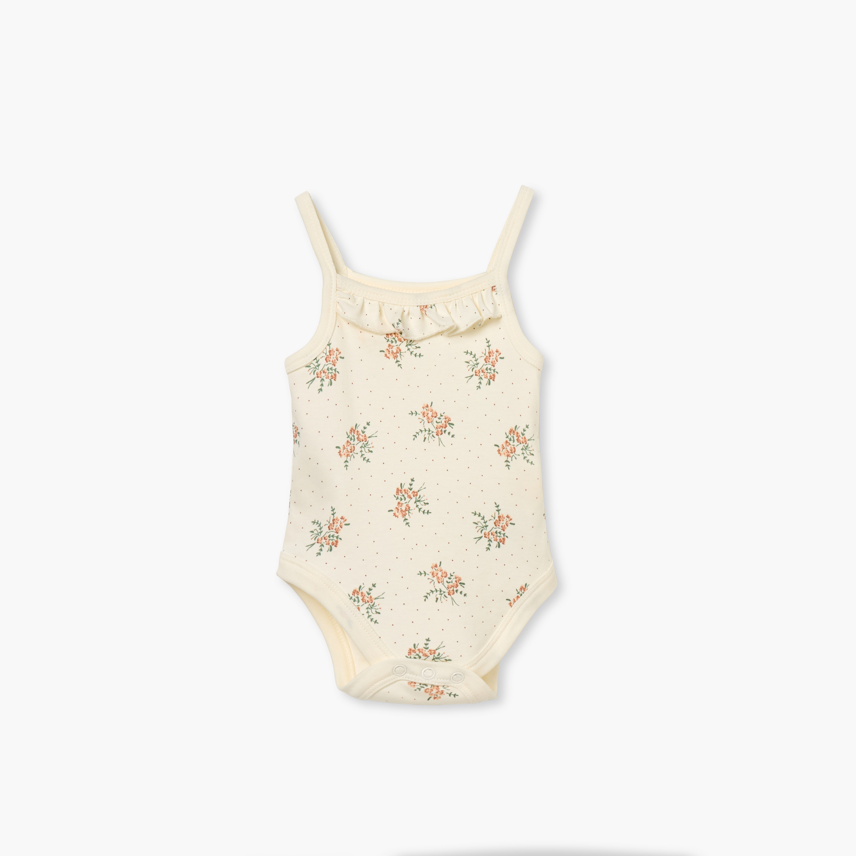 Juniors Floral Print Sleeveless Bodysuit with Snap Button Closure - Set of 2-baby-girls-clothing-bodysuits-image-3