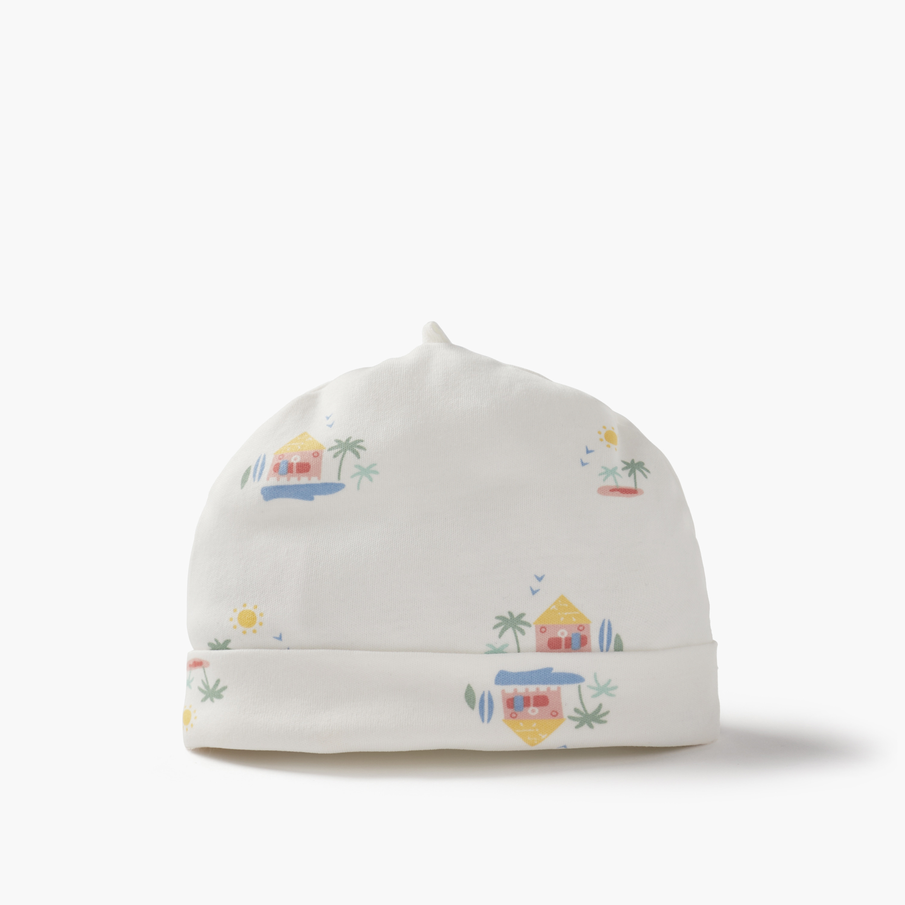 Juniors Printed Beanie Cap - Set of 2-baby-boys-accessories-caps-image-2