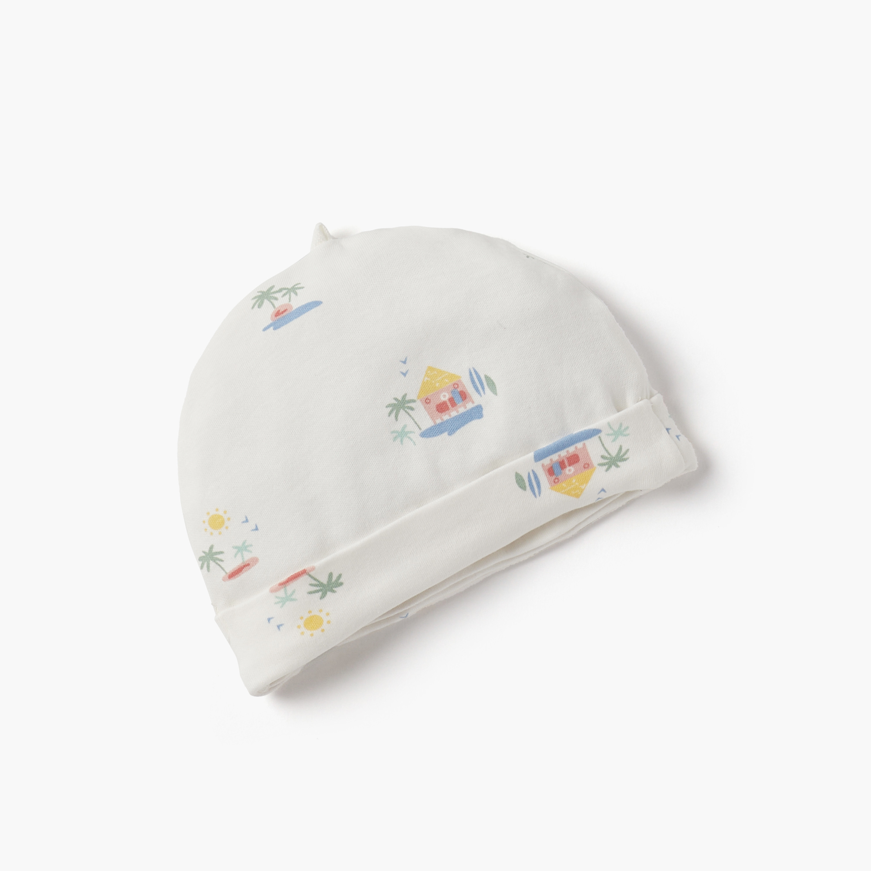 Juniors Printed Beanie Cap - Set of 2-baby-boys-accessories-caps-image-4
