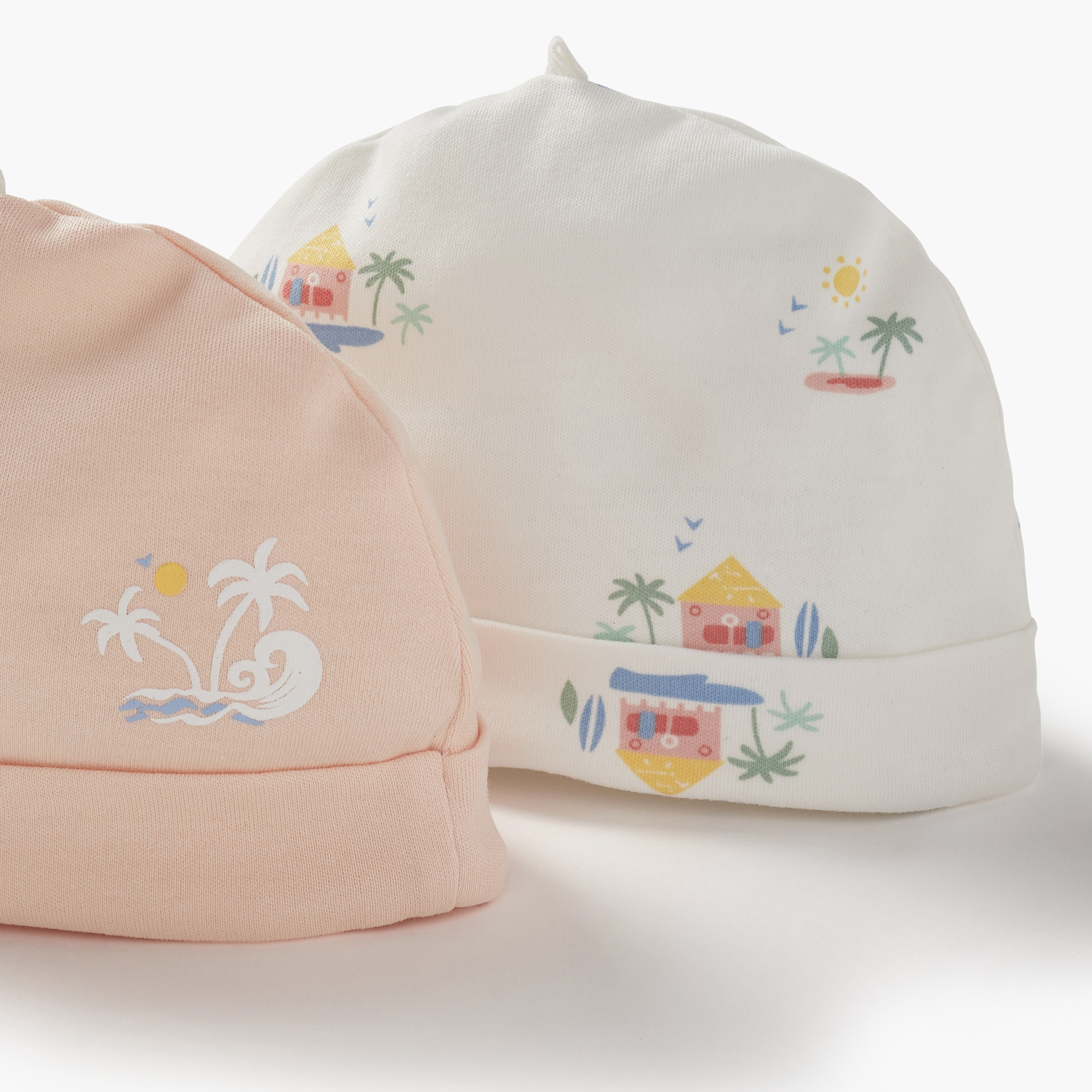 Juniors Printed Beanie Cap - Set of 2-baby-boys-accessories-caps-image-6